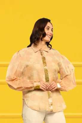 Bageeya "Chamkila" Handwoven Zari Chanderi Shirt