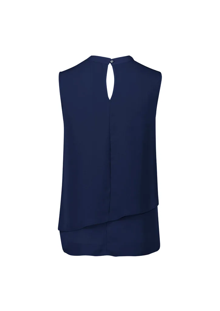 Biz Corp RB260LN Seville Sleeveless Layered Blouse