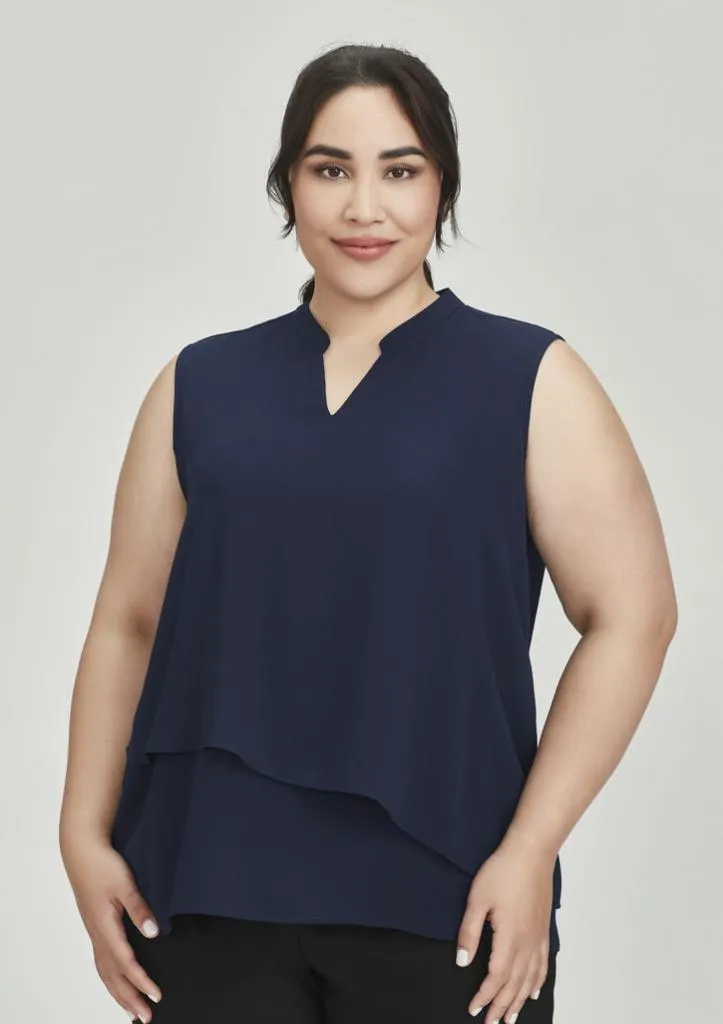 Biz Corp RB260LN Seville Sleeveless Layered Blouse