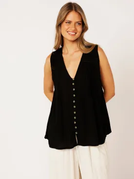 Camilla Top (Sleeveless) | Black