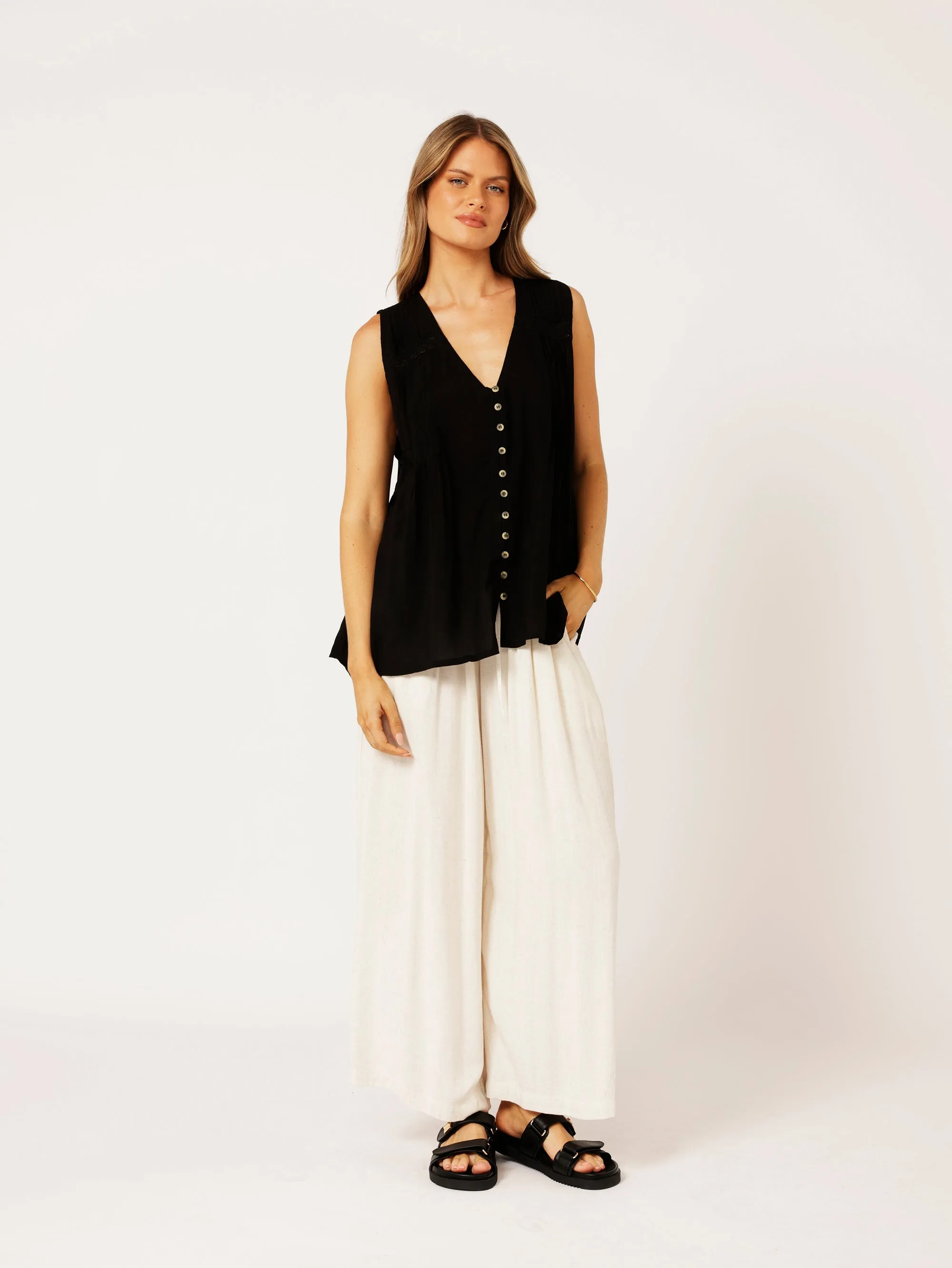 Camilla Top (Sleeveless) | Black