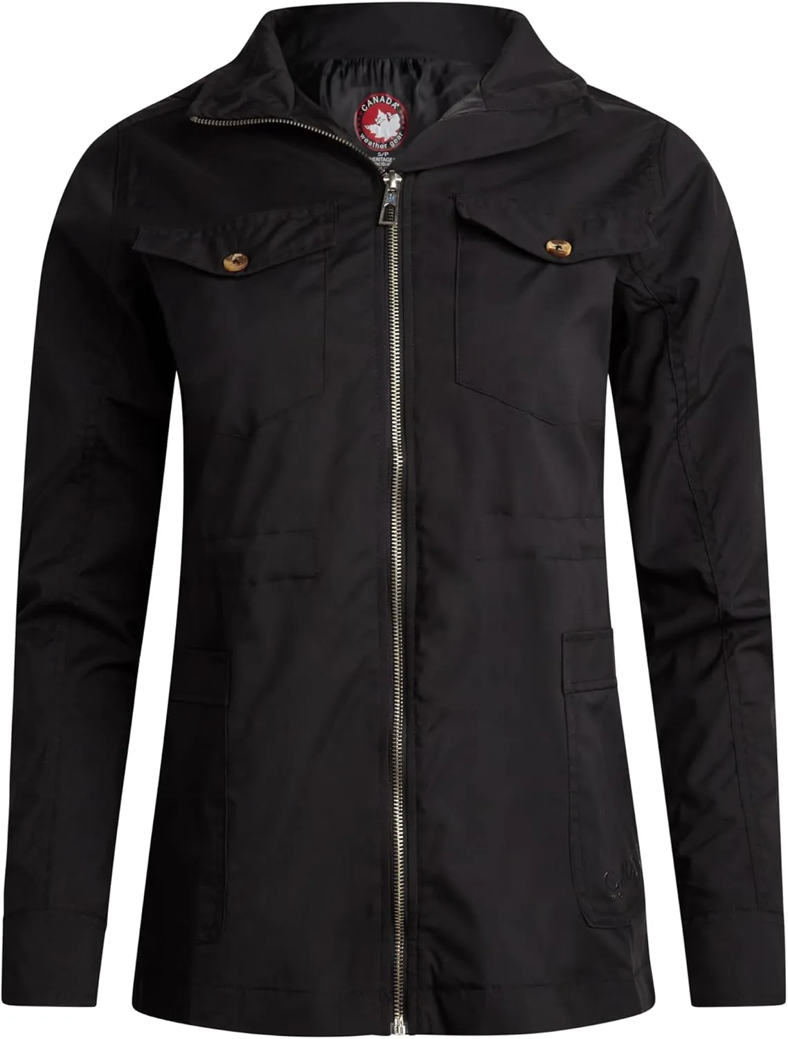 CANADA WEATHER GEAR Womens Utility Jacket - Long Sleeve Zip Up Hooded Safari Military Anorak Jackets for Women (Sizes: S-2XL)