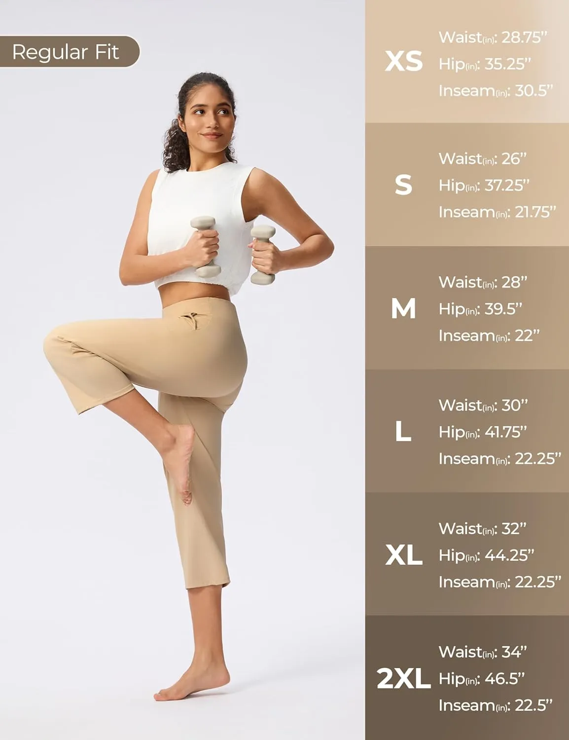 Capri Pants for Women Wide Leg Stretch Yoga Cropped Pants with Pockets Loose High Waist Casual Summer 22"