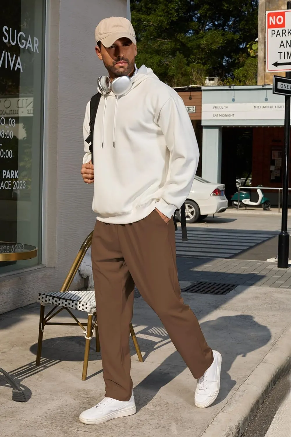 COOFANDY Men's Casual Pants Waffle Knit Yoga Pants Lightweight Sweatpants Open Bottom Lounge Trousers