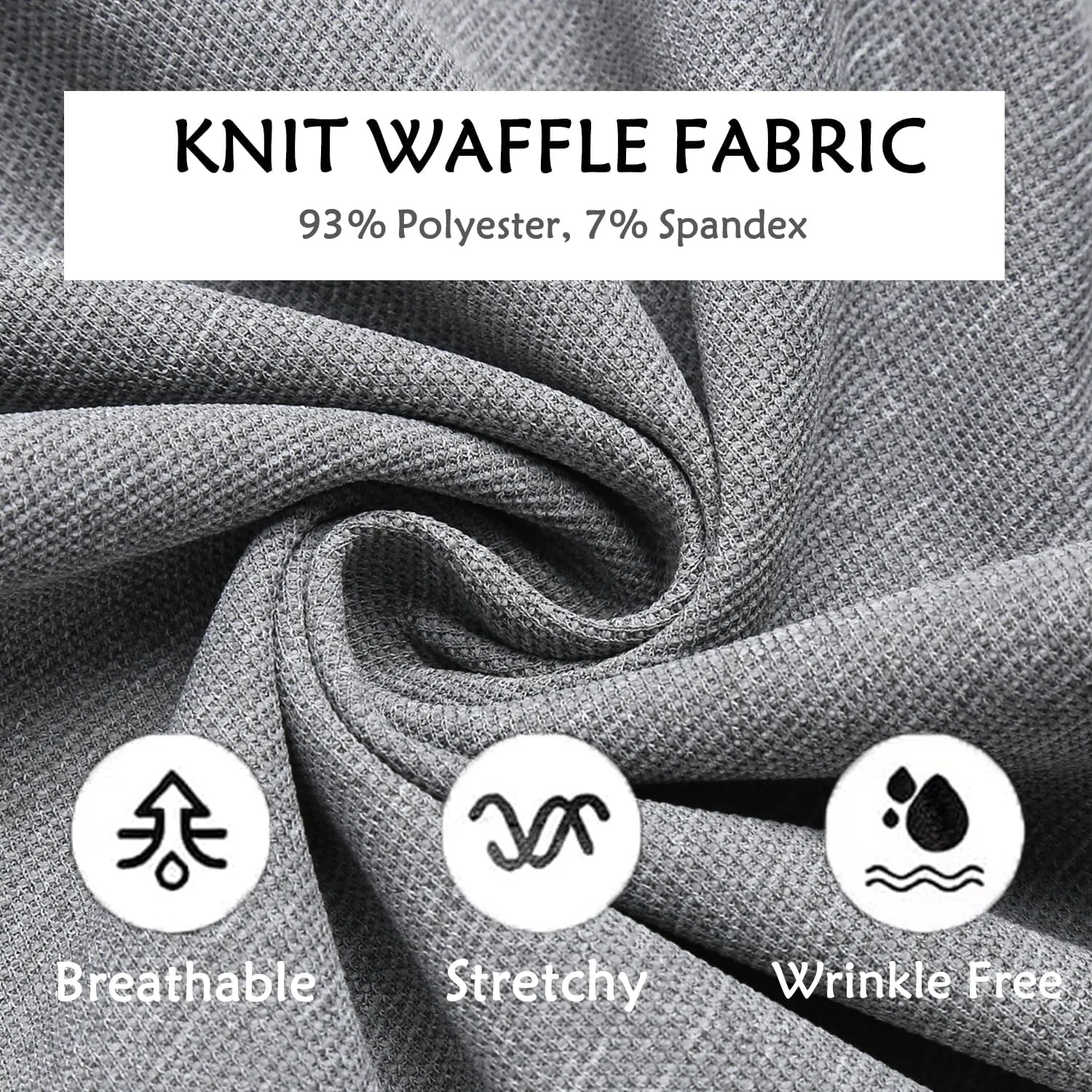 COOFANDY Men's Casual Pants Waffle Knit Yoga Pants Lightweight Sweatpants Open Bottom Lounge Trousers