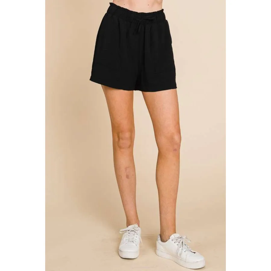Culture Code High Waist Paper bag Shorts