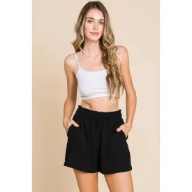 Culture Code High Waist Paper bag Shorts