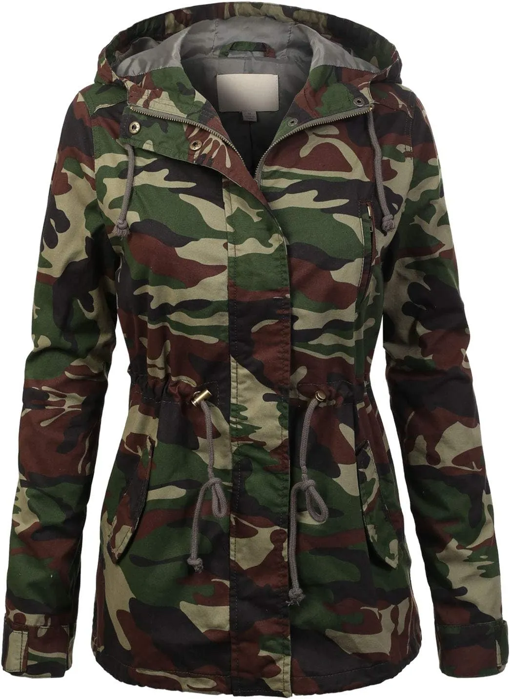 Design by Olivia Women's Military Anorak Safari Hoodie Jacket