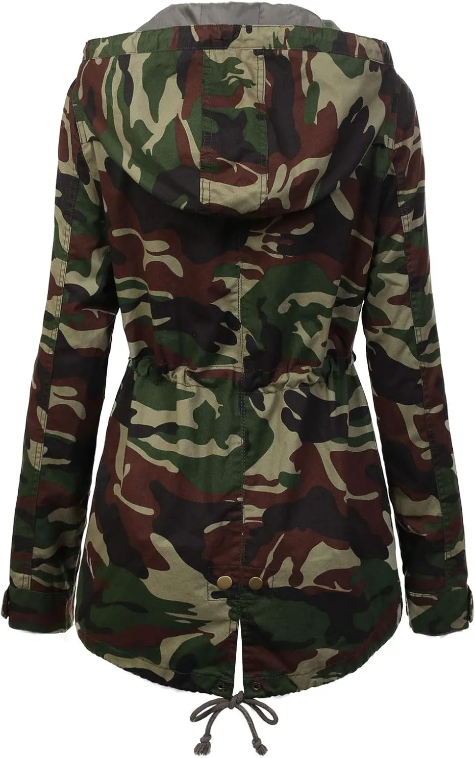 Design by Olivia Women's Military Anorak Safari Hoodie Jacket