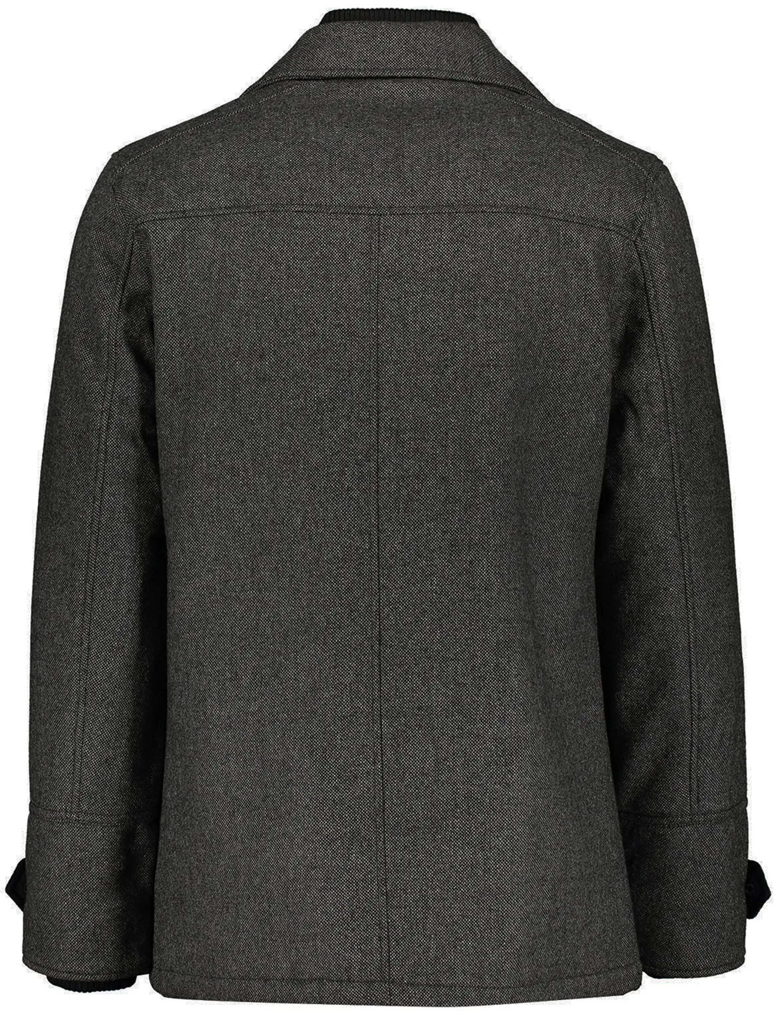 Duval Herringbone Double Breasted Pea Coat In Grey Oxford - Tokyo Laundry