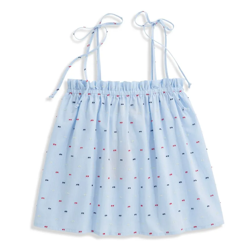 Ella Blouse -- Chambray Plumetti