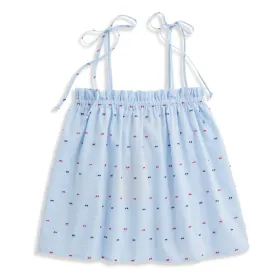 Ella Blouse -- Chambray Plumetti