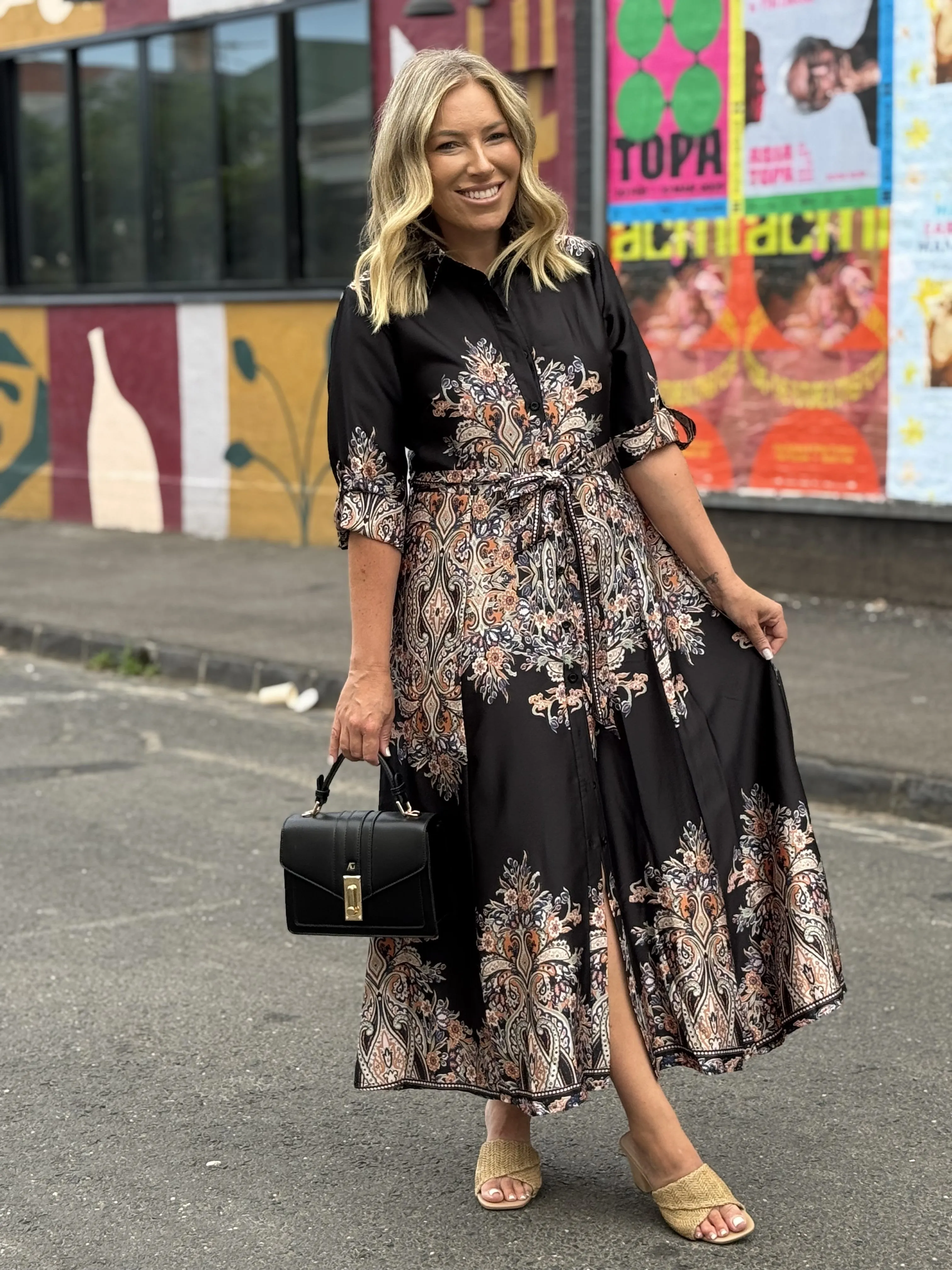 EVELYN  SATIN DRESS