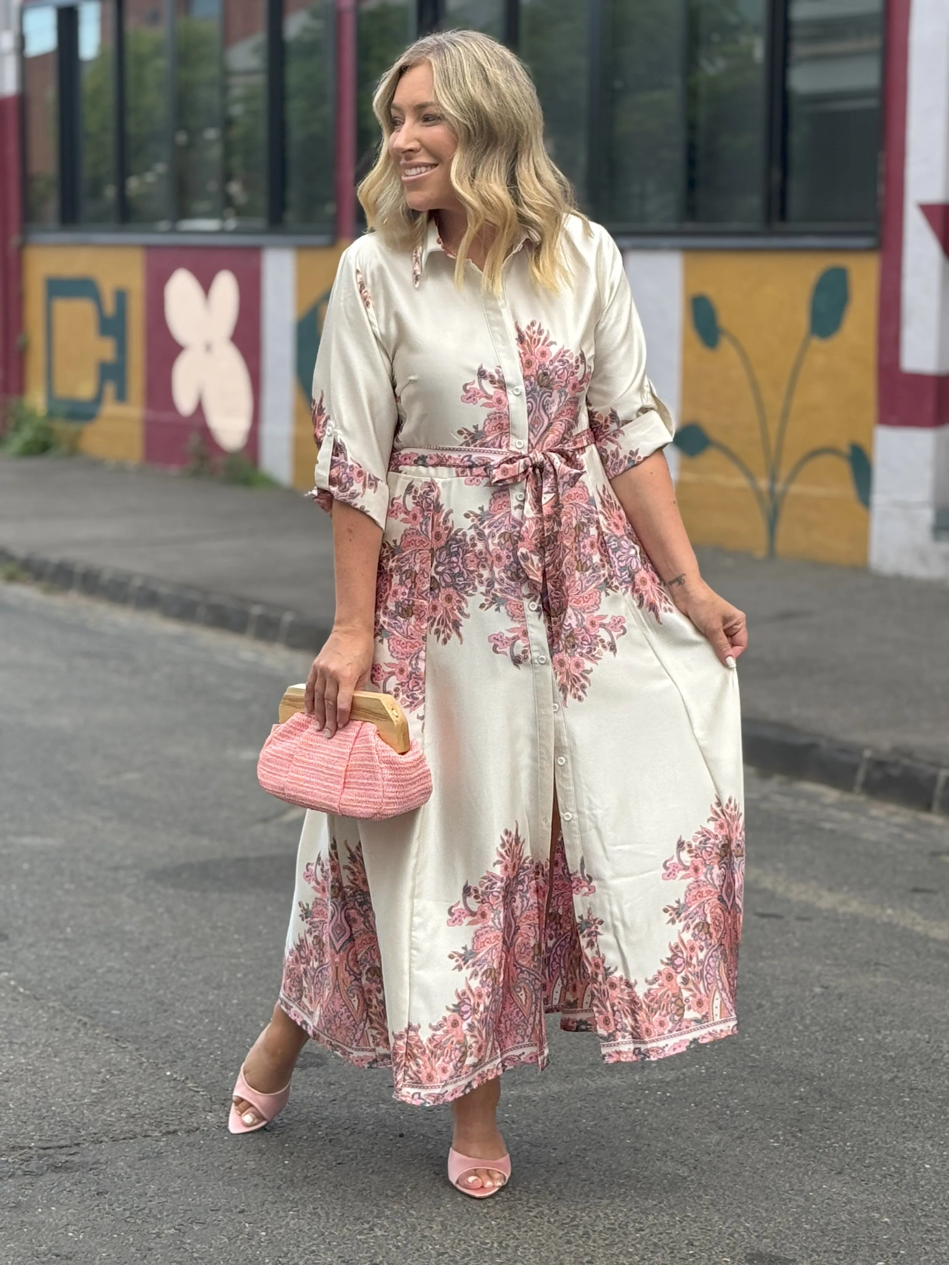 EVELYN  SATIN DRESS