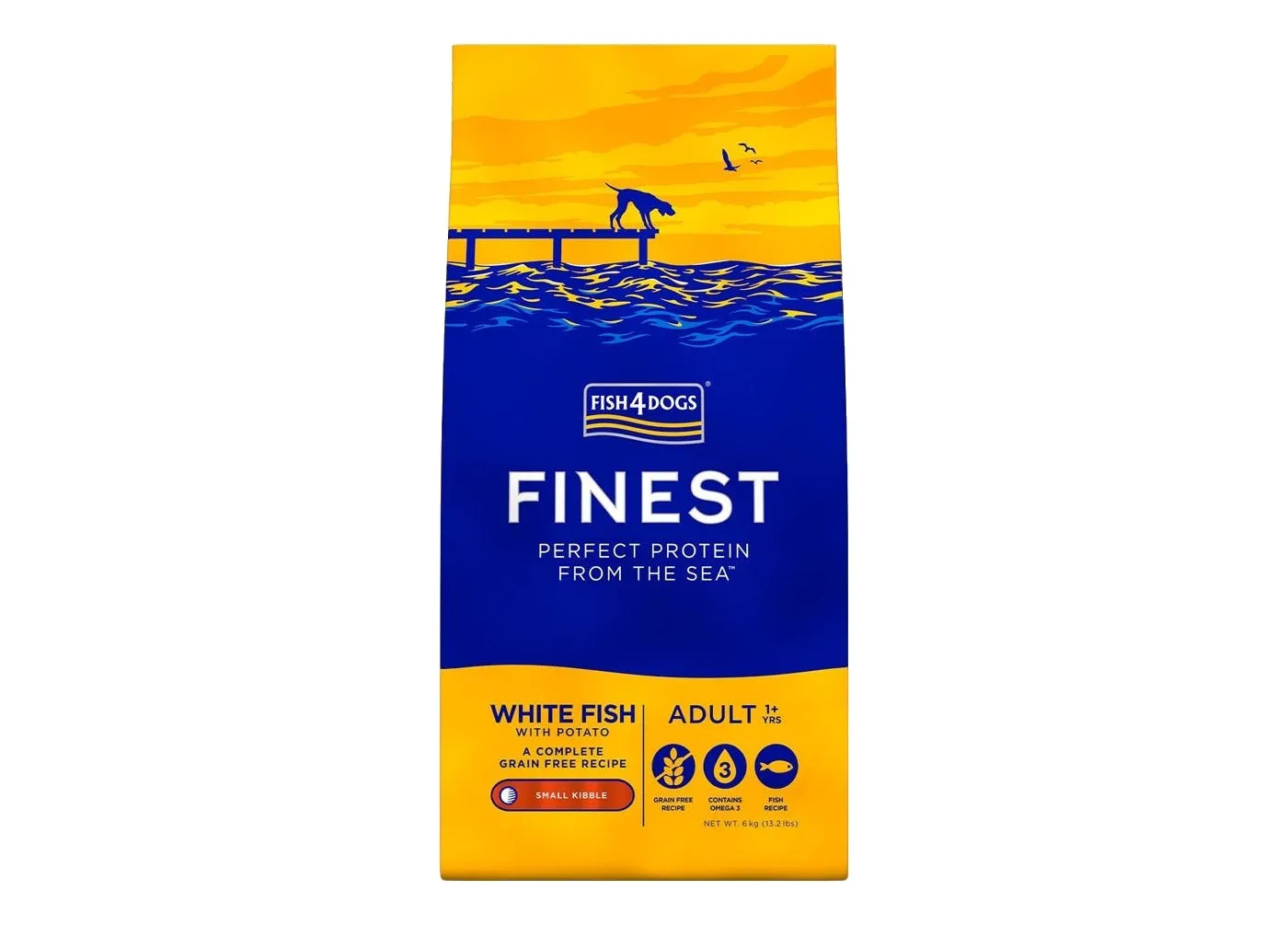 Fish4Dogs - Adult Dog Food - Finest White Fish (Small Kibble) - 1.5kg