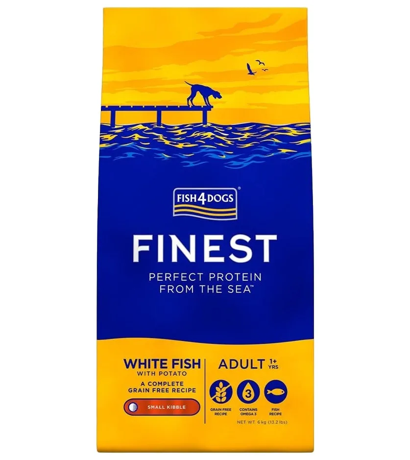 Fish4Dogs - Adult Dog Food - Finest White Fish (Small Kibble) - 1.5kg