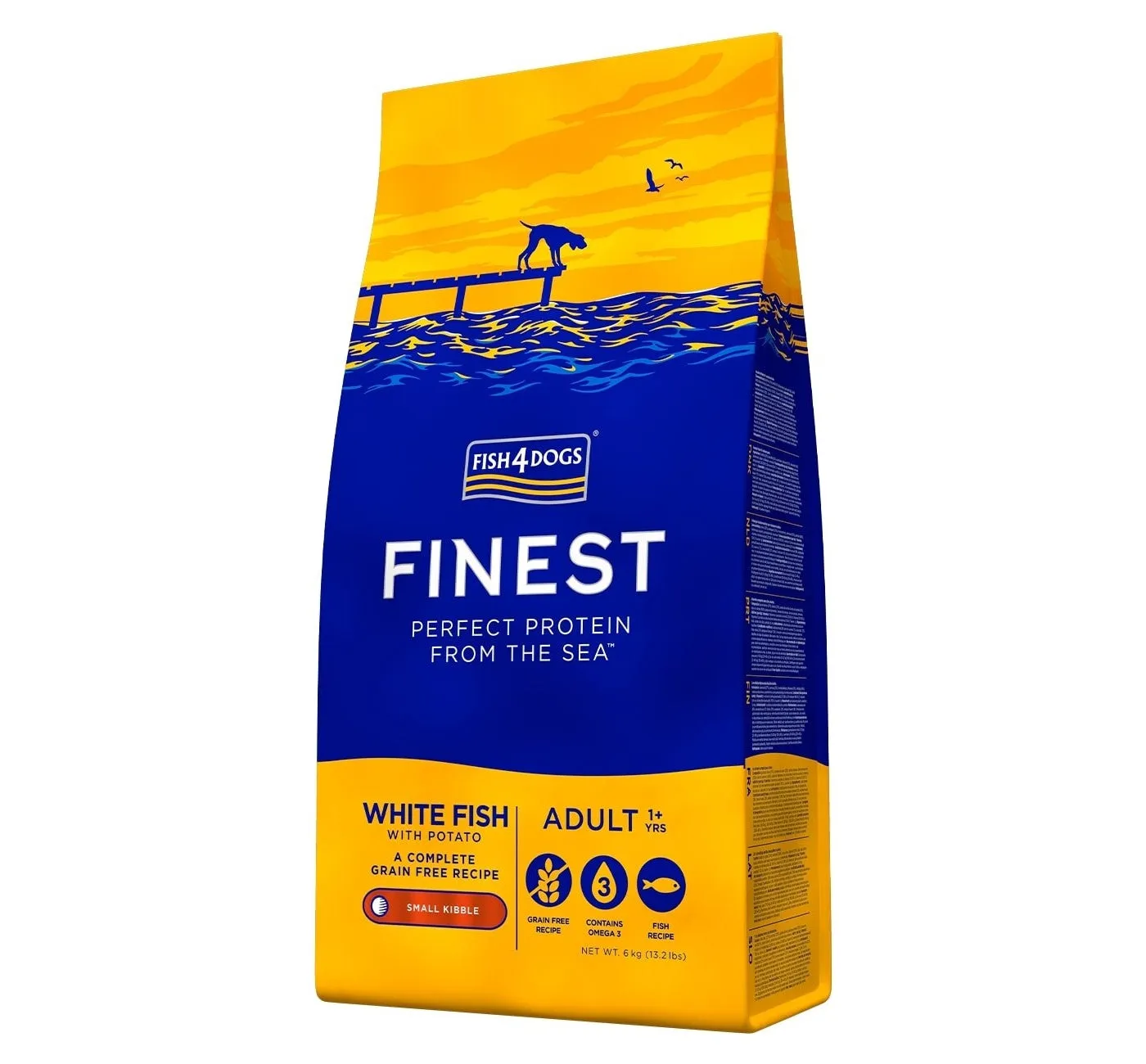 Fish4Dogs - Adult Dog Food - Finest White Fish (Small Kibble) - 1.5kg