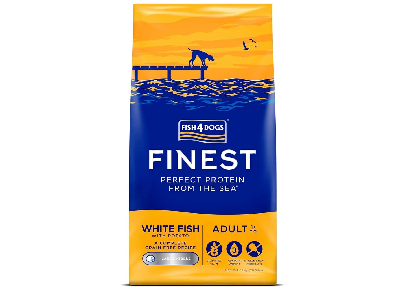 Fish4Dogs - Finest Adult White Fish & Potato (Large Kibble) - 1.5kg