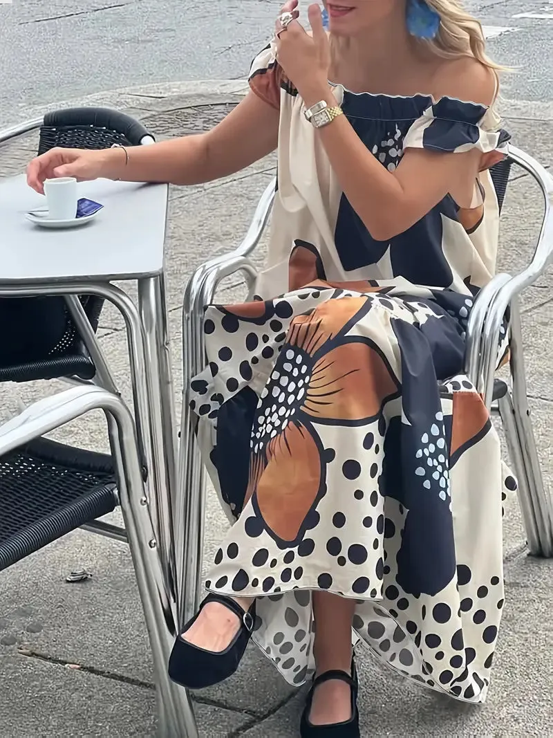 FLORAL PRINT OFF SHOULDER DRESS- PRE ORDER