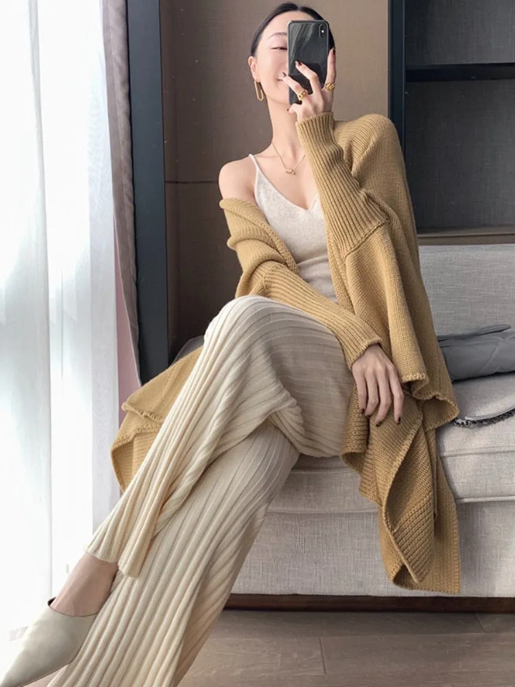 Gabrielle Corrugated Knit Pants - 6 Colors