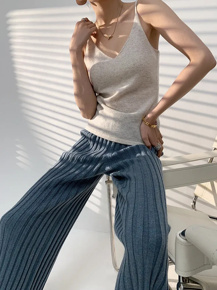 Gabrielle Corrugated Knit Pants - 6 Colors