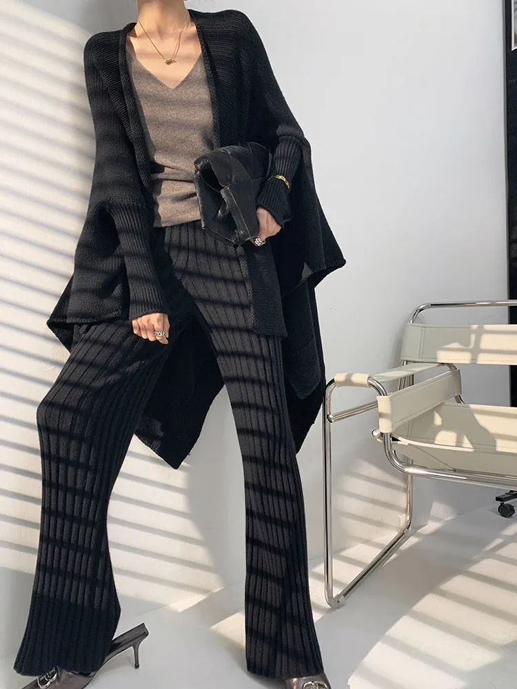 Gabrielle Corrugated Knit Pants - 6 Colors