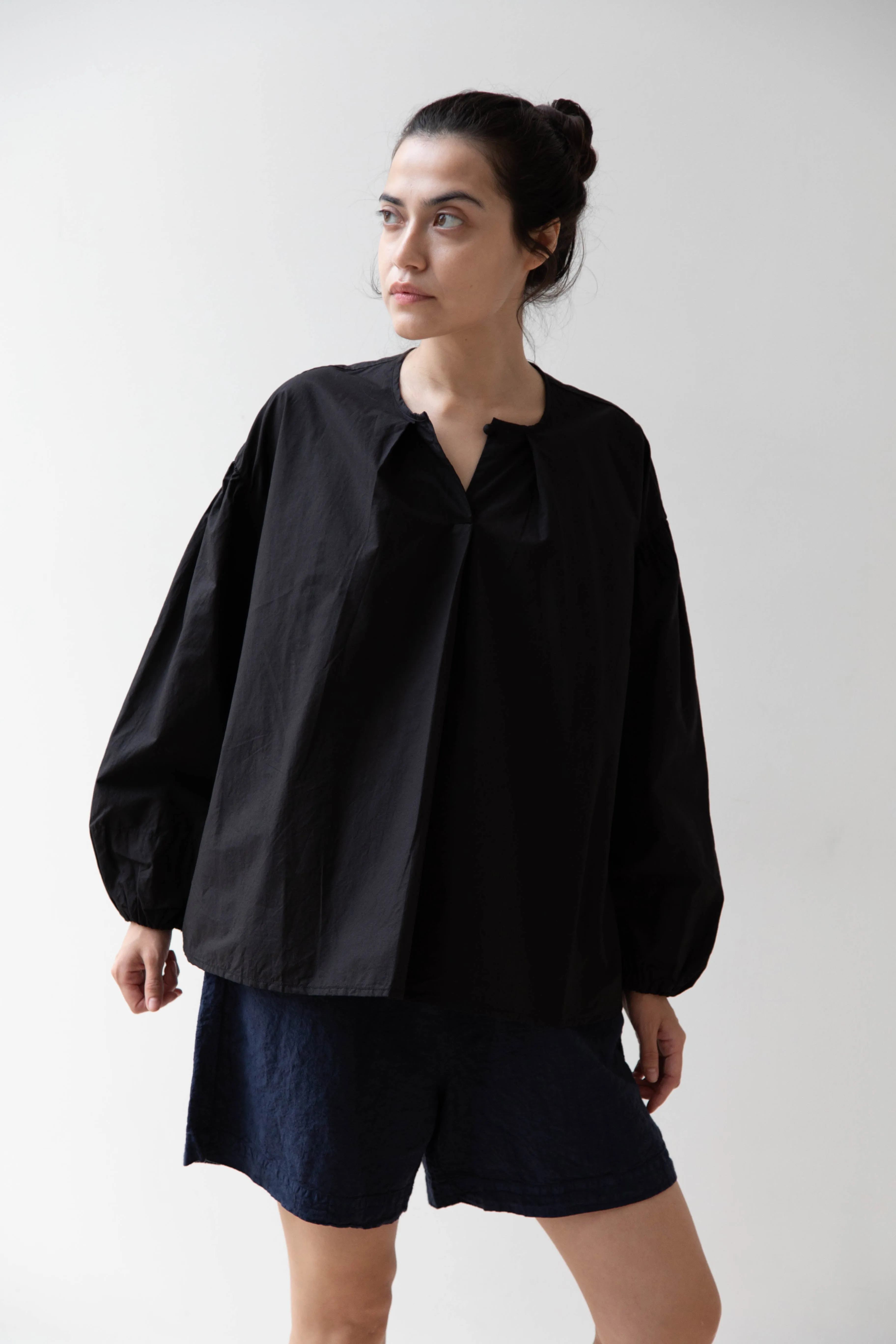 Gauze | Modernist Blouse in Black