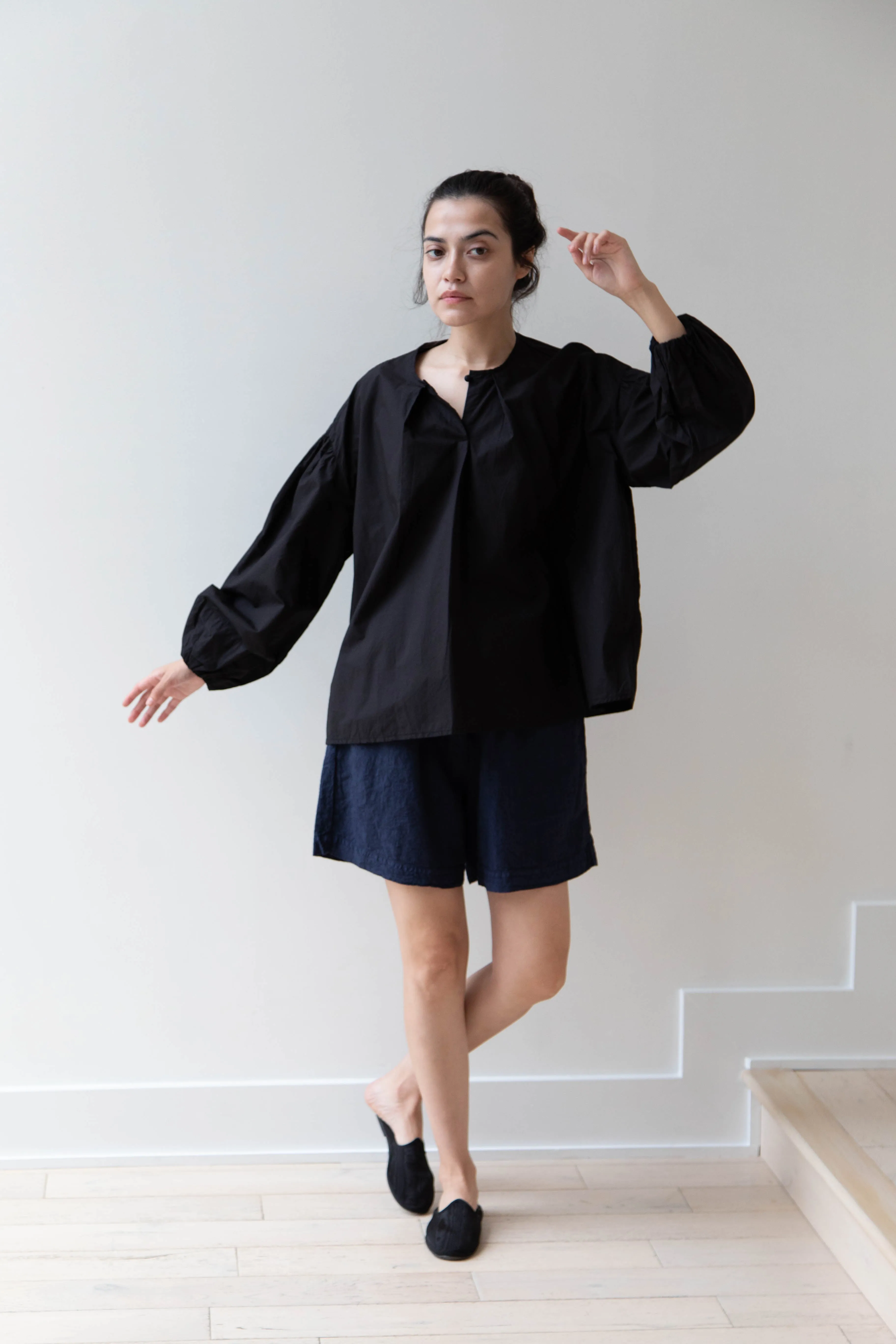 Gauze | Modernist Blouse in Black