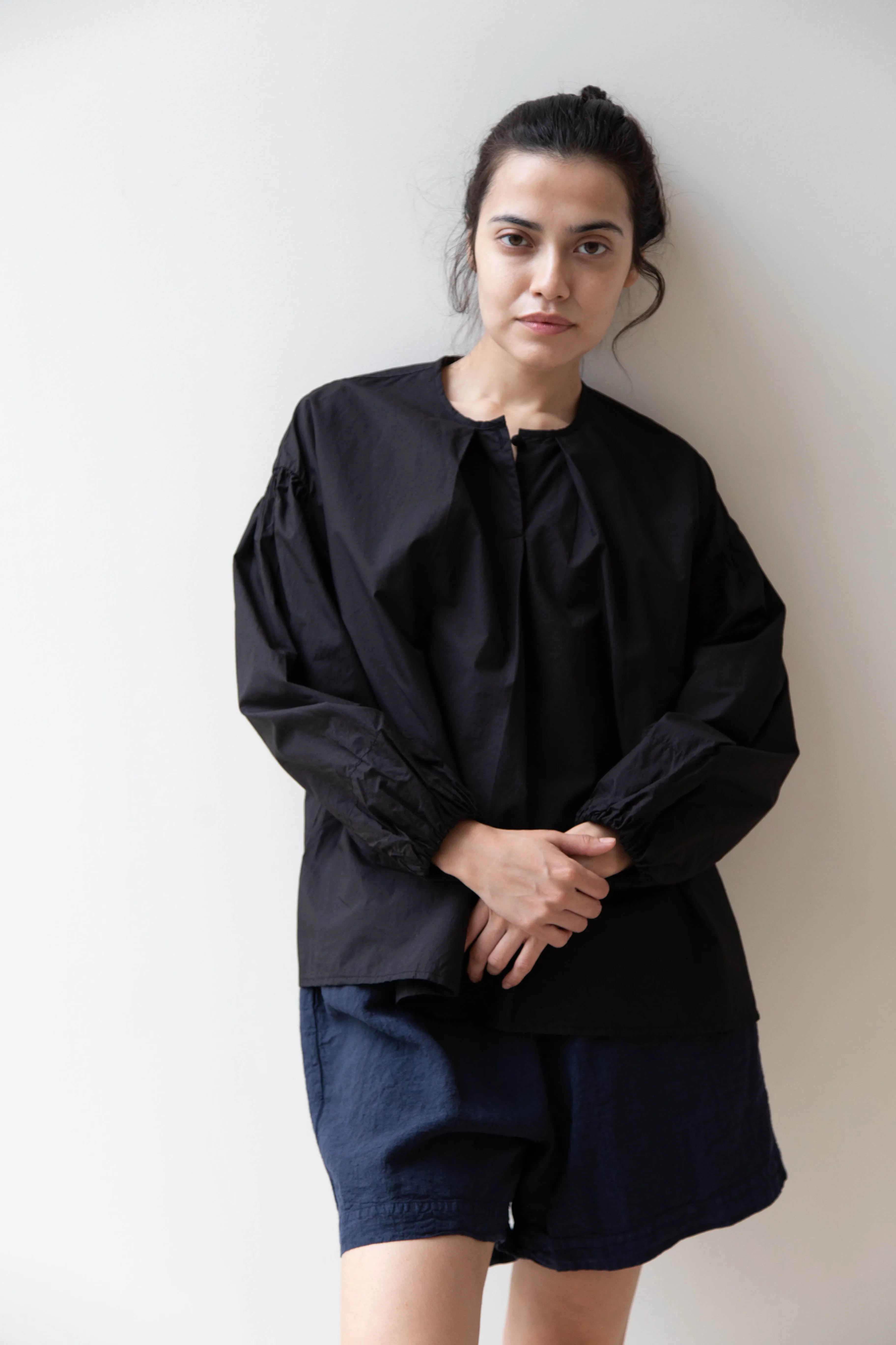Gauze | Modernist Blouse in Black