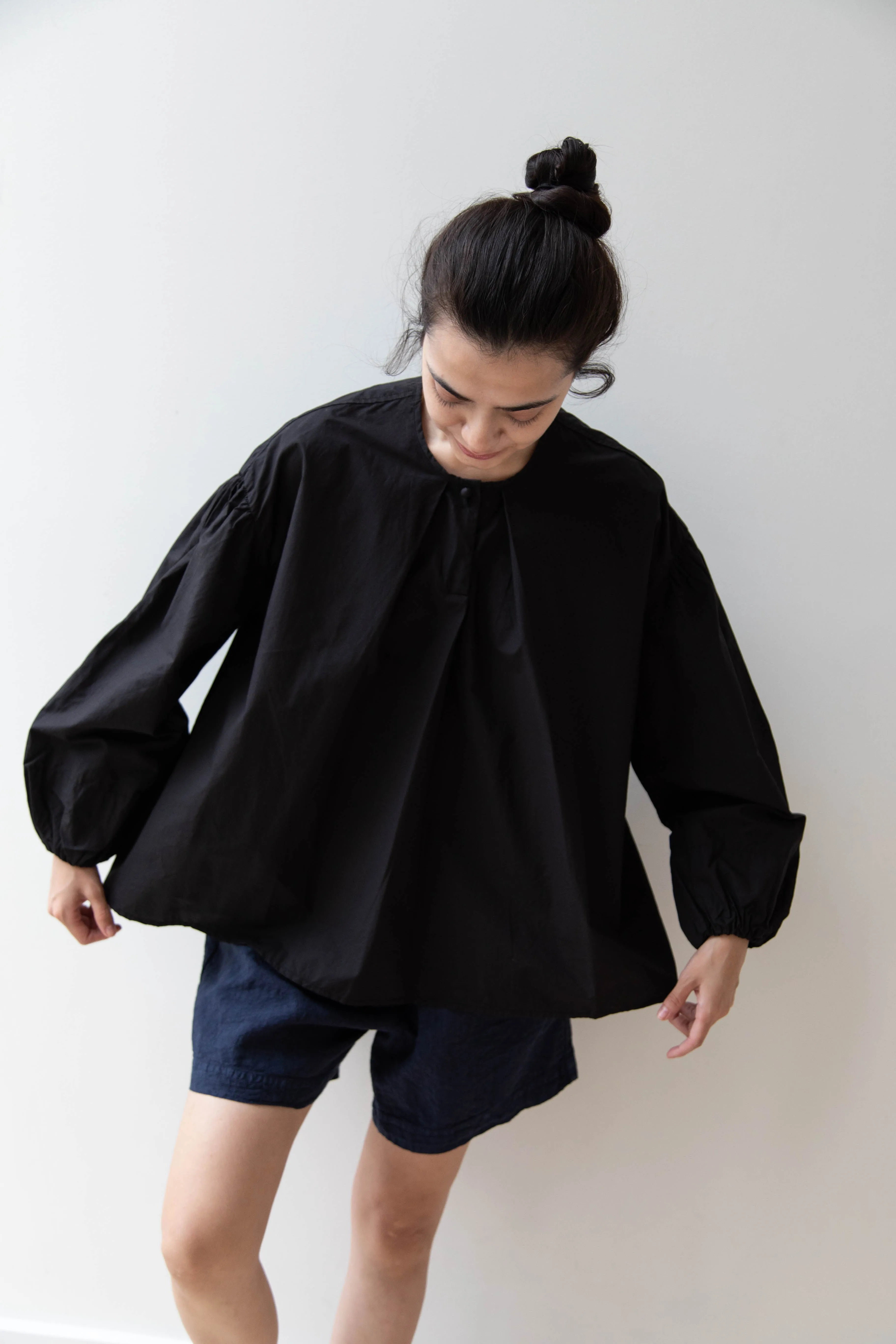 Gauze | Modernist Blouse in Black