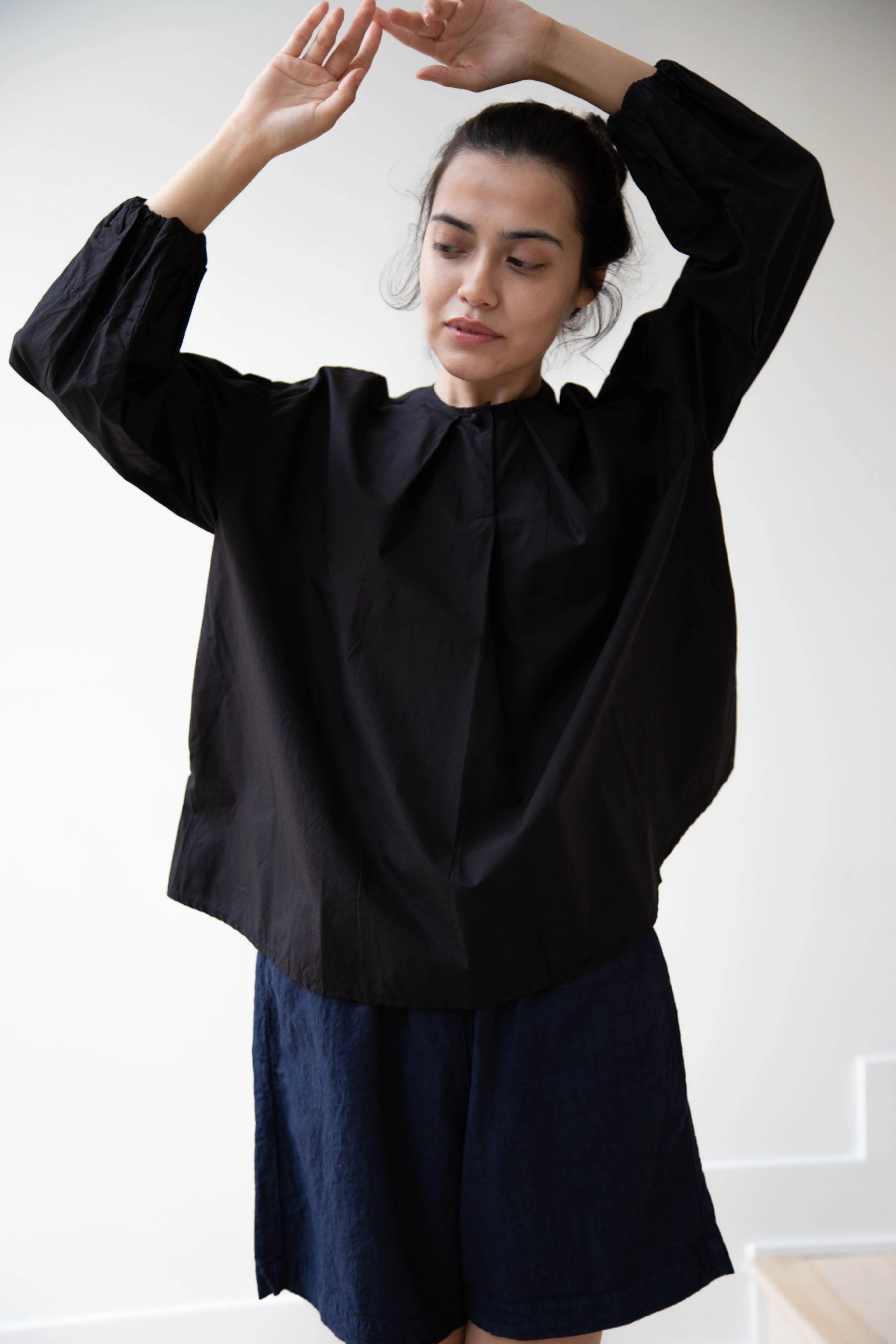 Gauze | Modernist Blouse in Black
