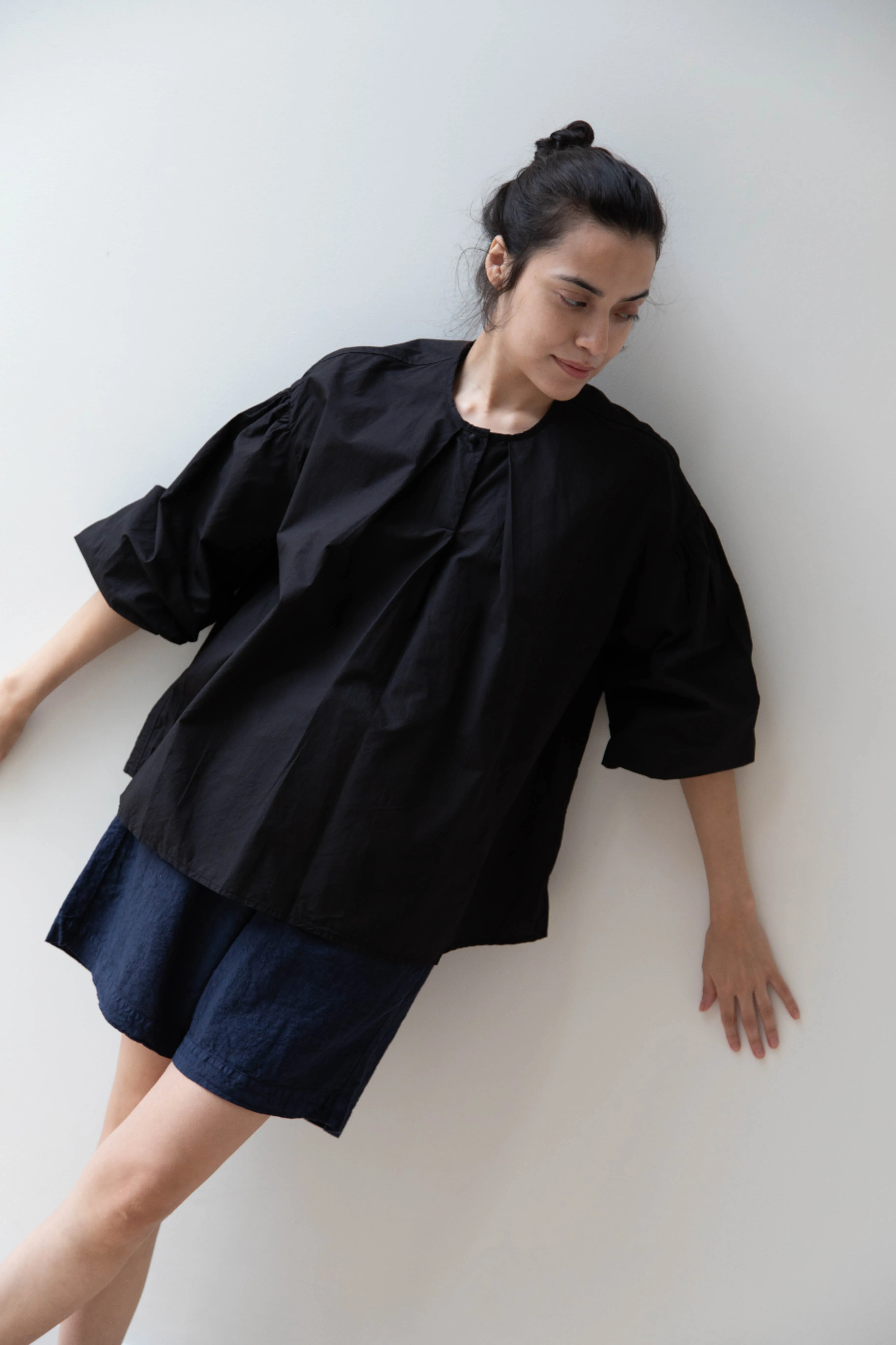 Gauze | Modernist Blouse in Black