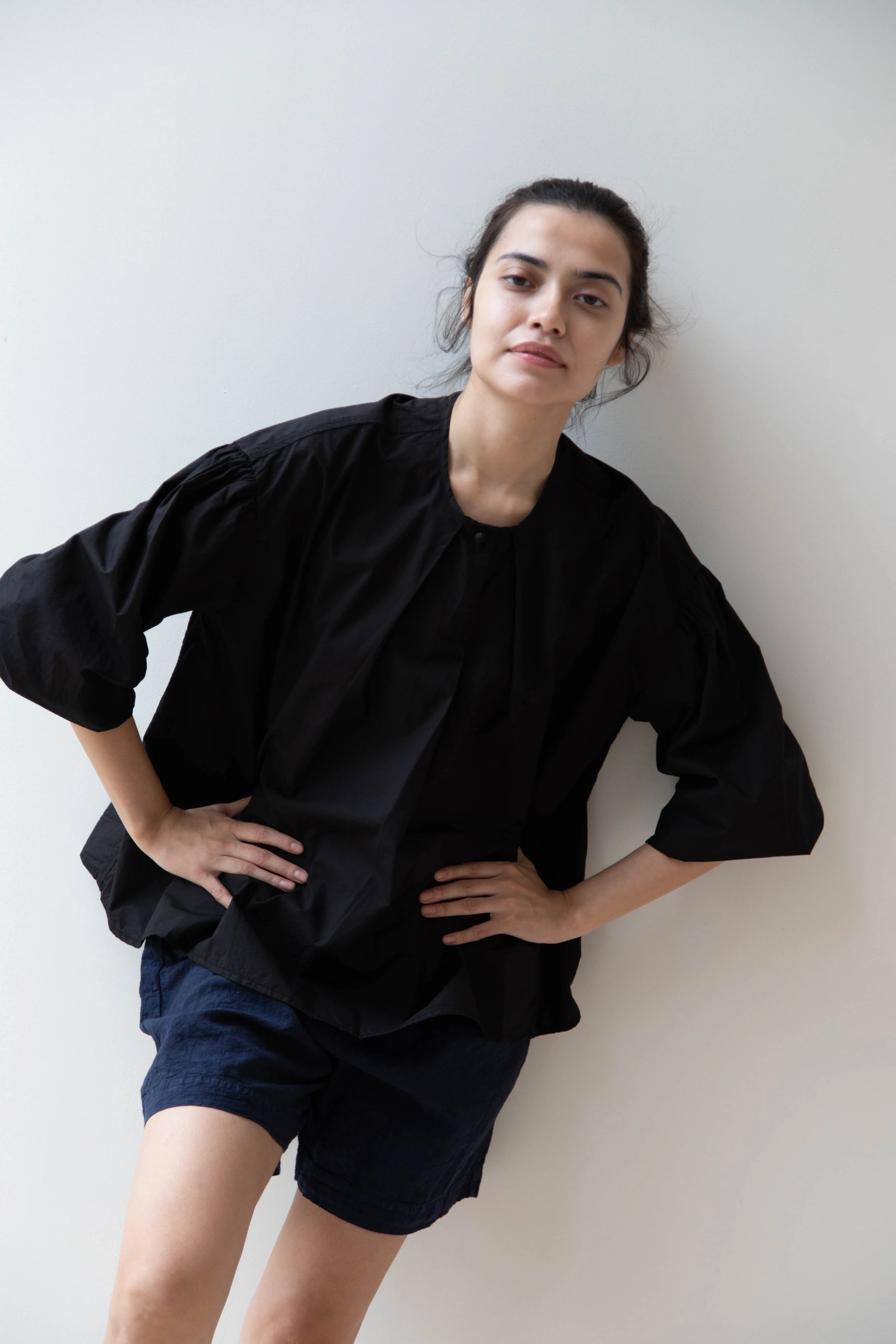 Gauze | Modernist Blouse in Black
