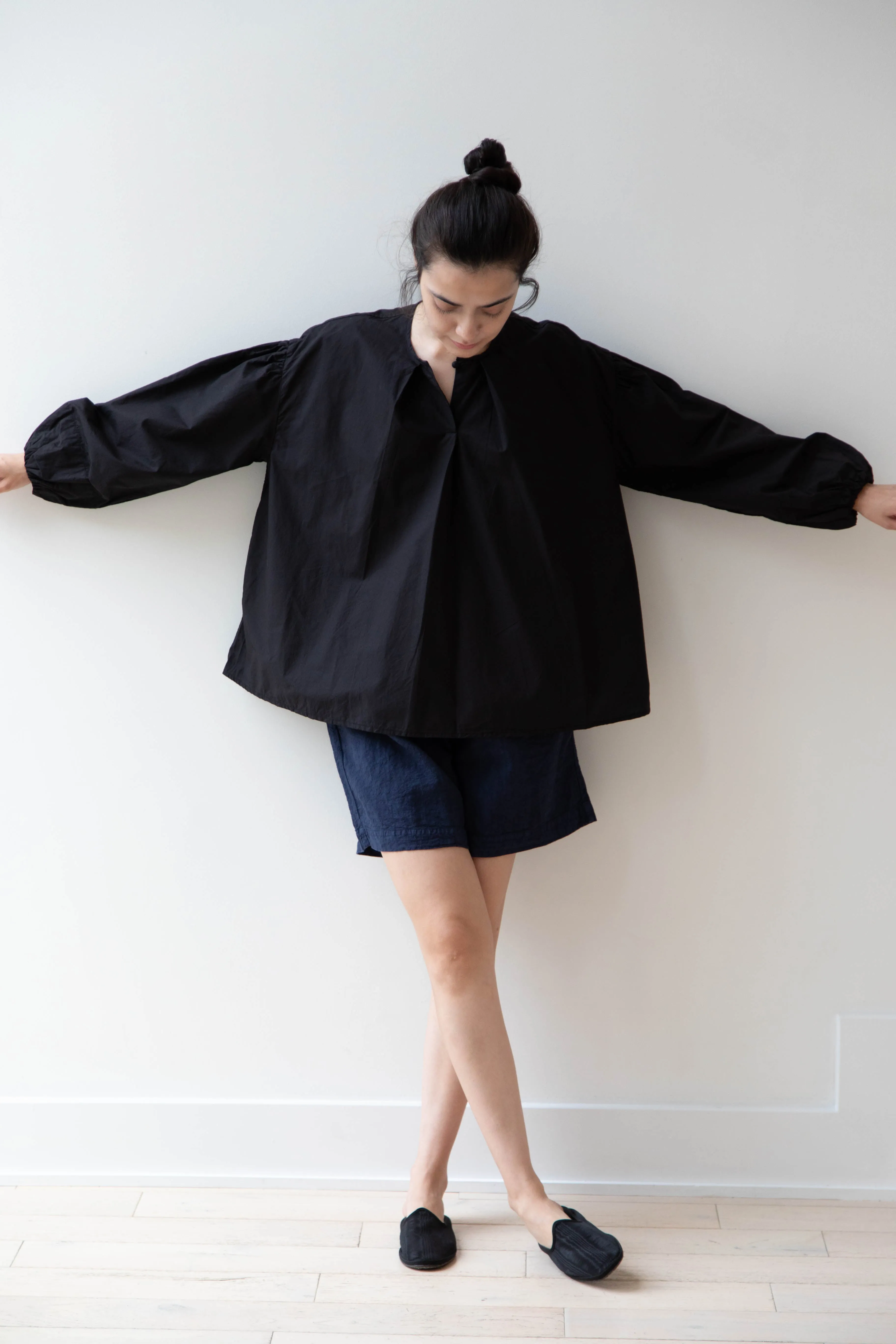 Gauze | Modernist Blouse in Black