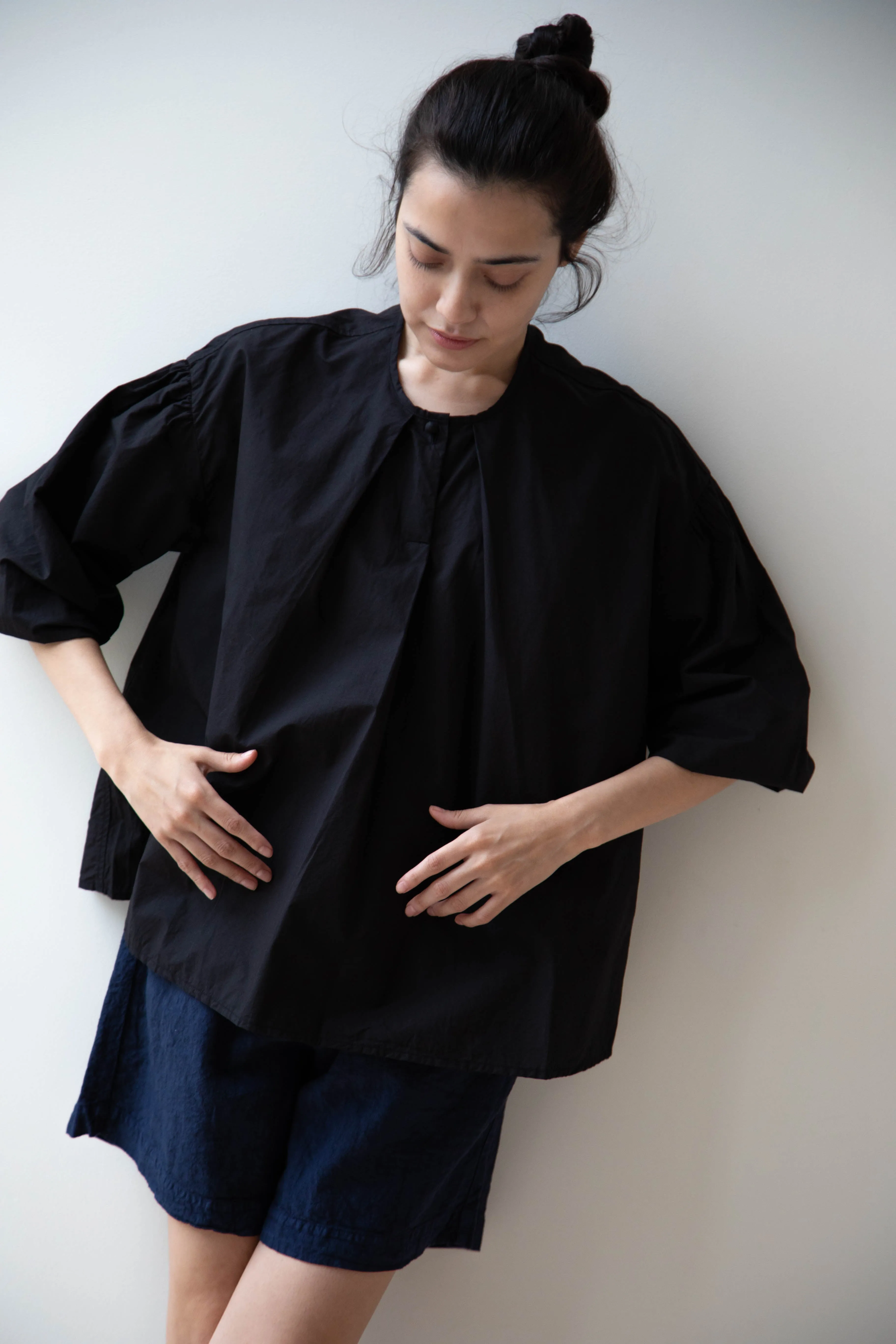 Gauze | Modernist Blouse in Black