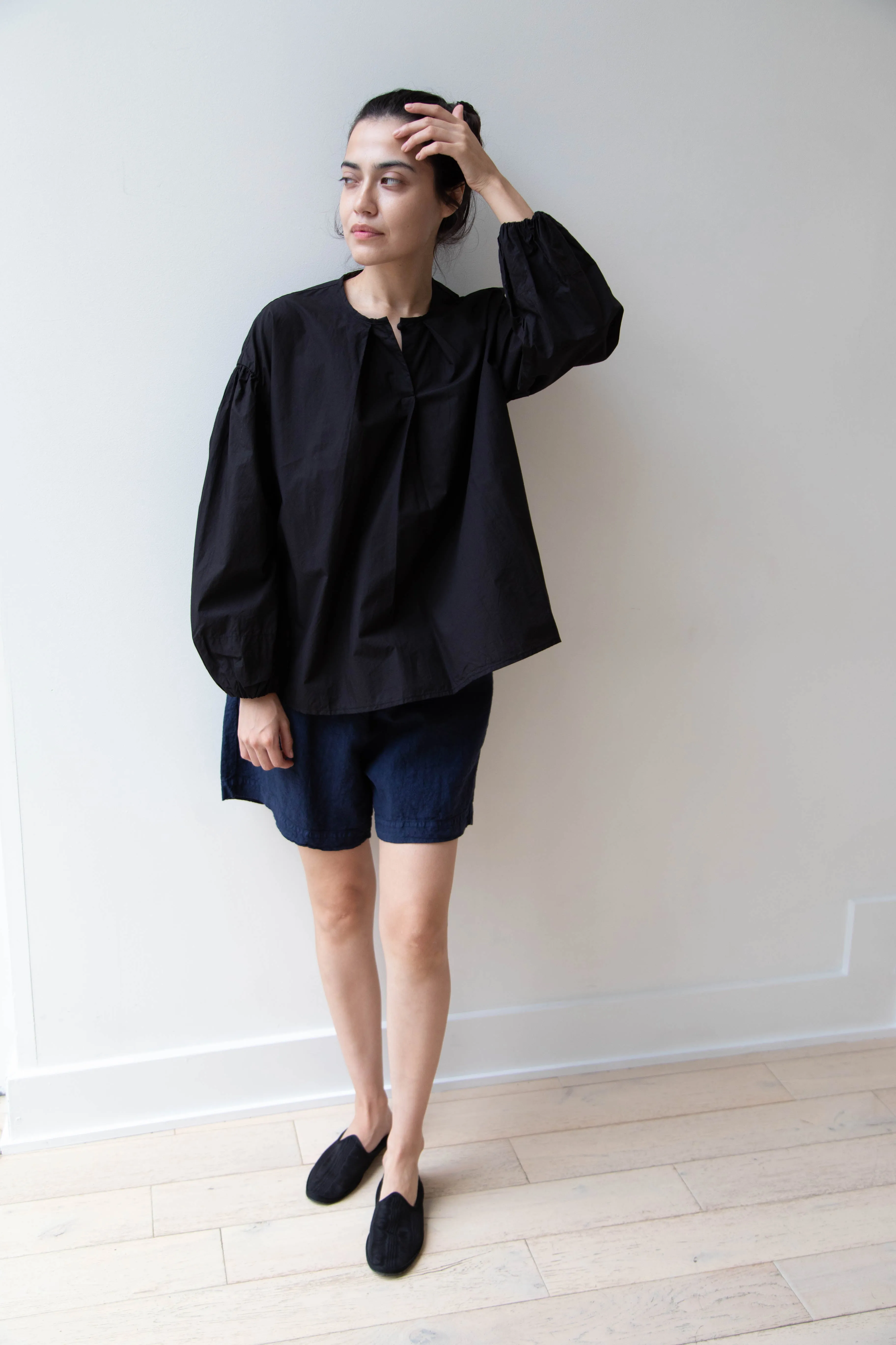 Gauze | Modernist Blouse in Black