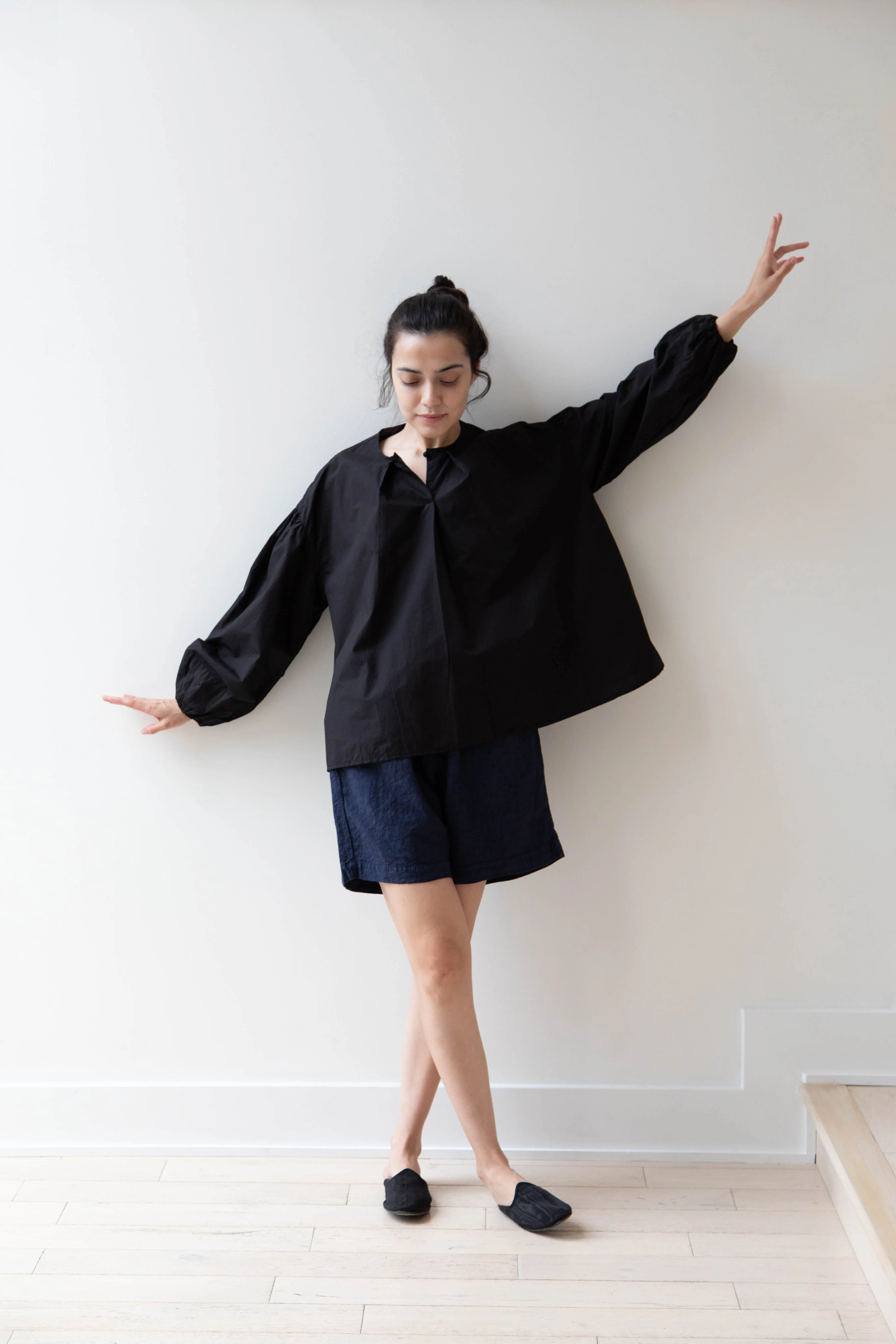 Gauze | Modernist Blouse in Black