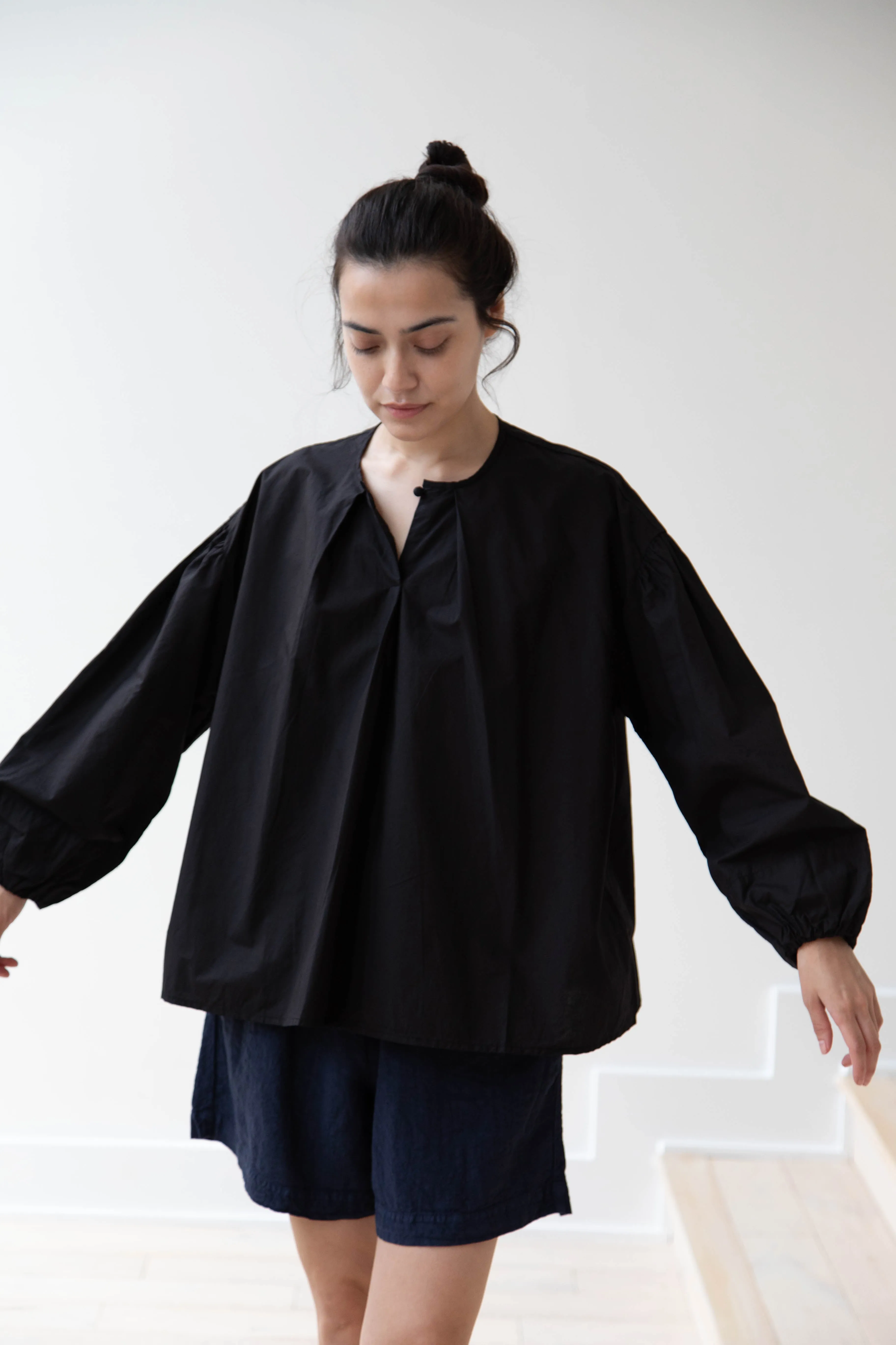Gauze | Modernist Blouse in Black