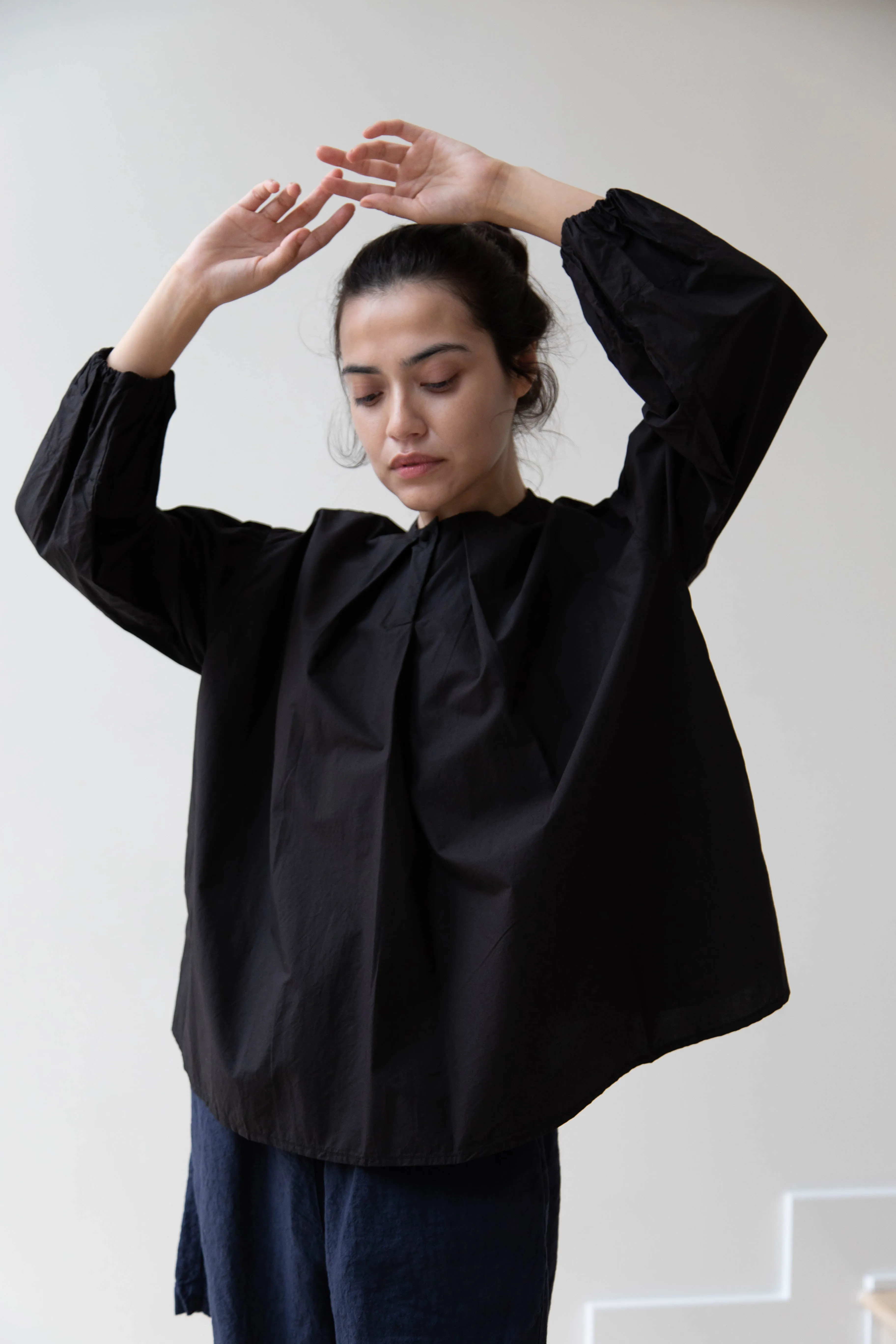 Gauze | Modernist Blouse in Black