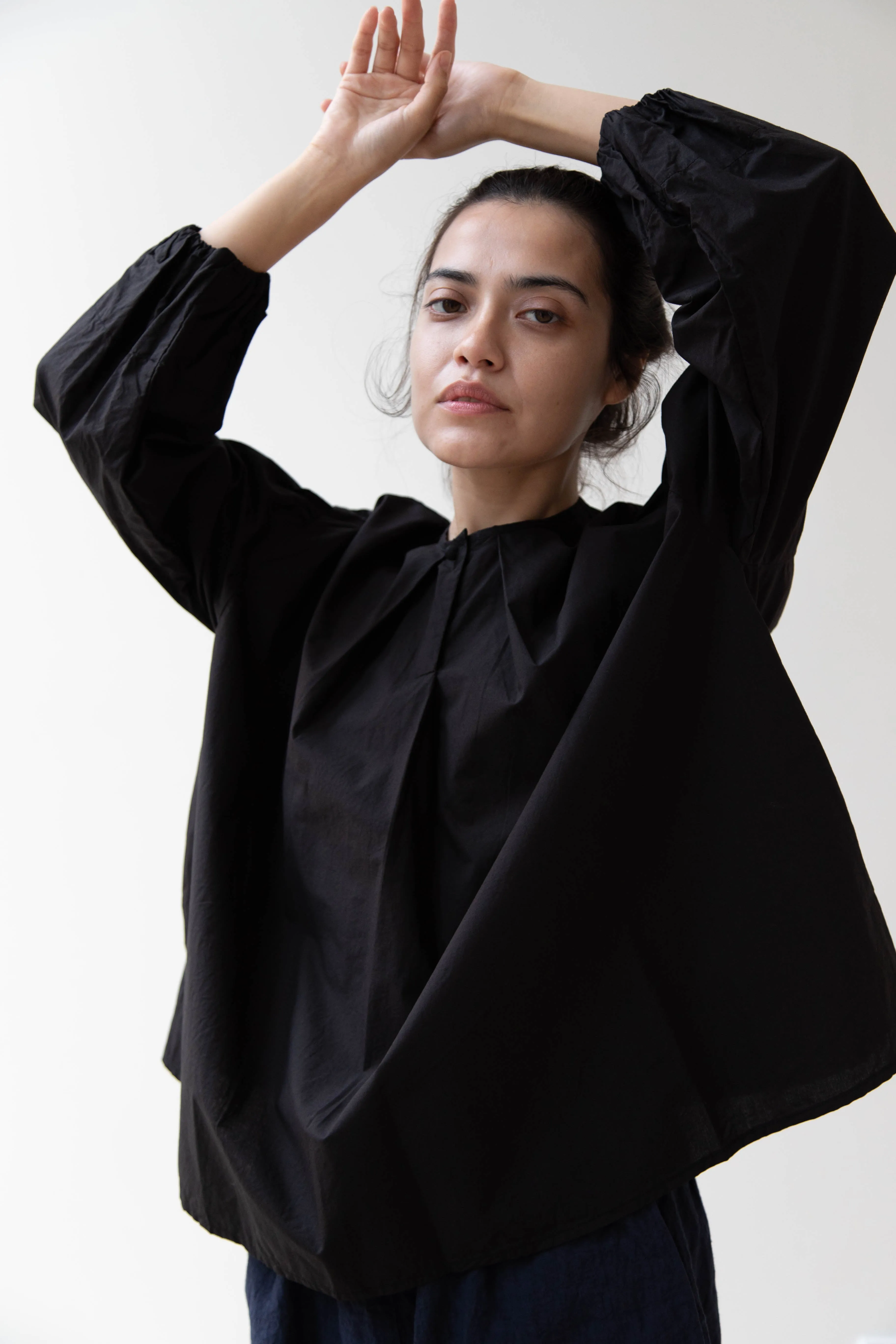Gauze | Modernist Blouse in Black