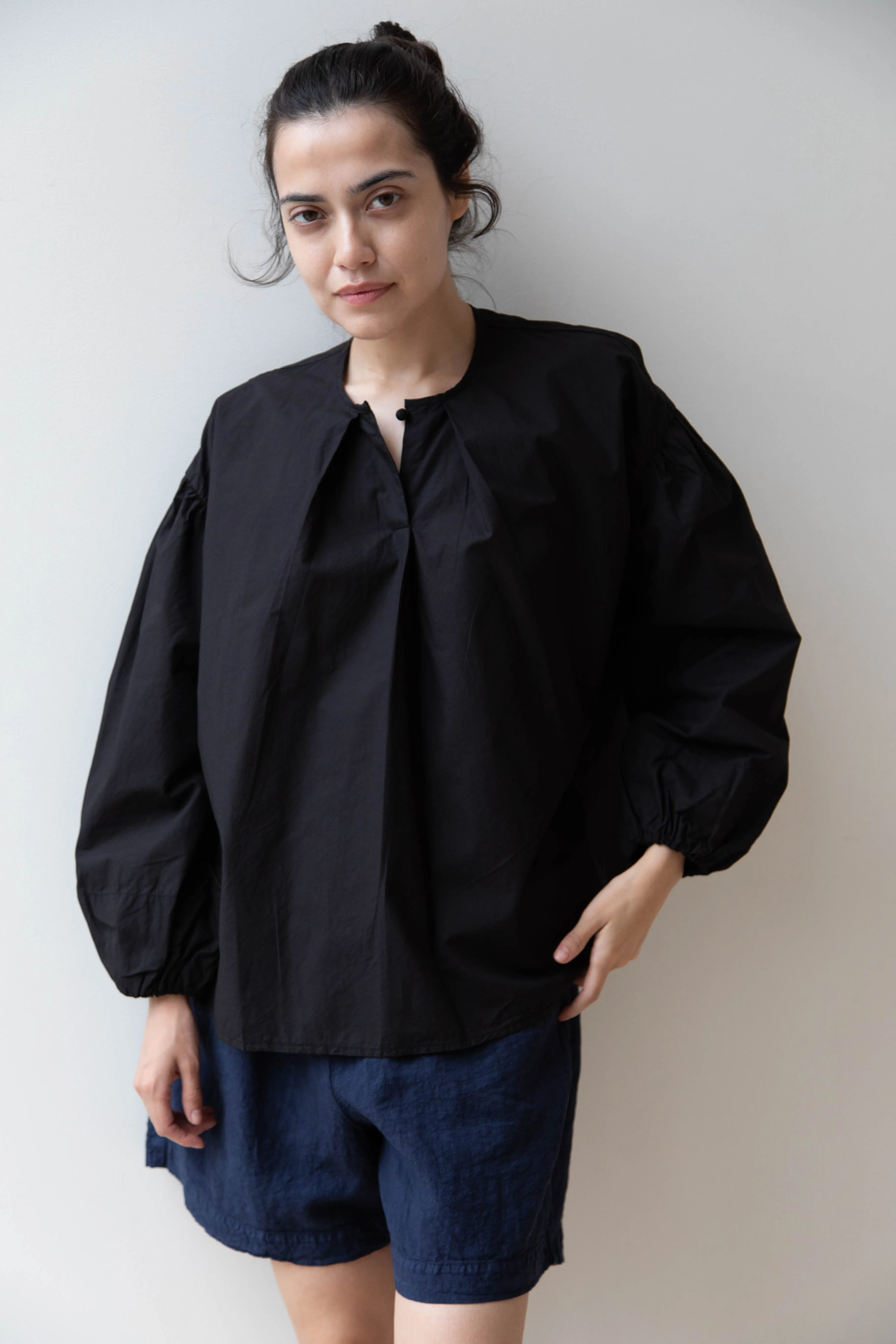 Gauze | Modernist Blouse in Black