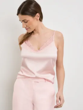 GERRY WEBER<BR>
Flowing Lace Cami Top<BR>
Cream<BR>