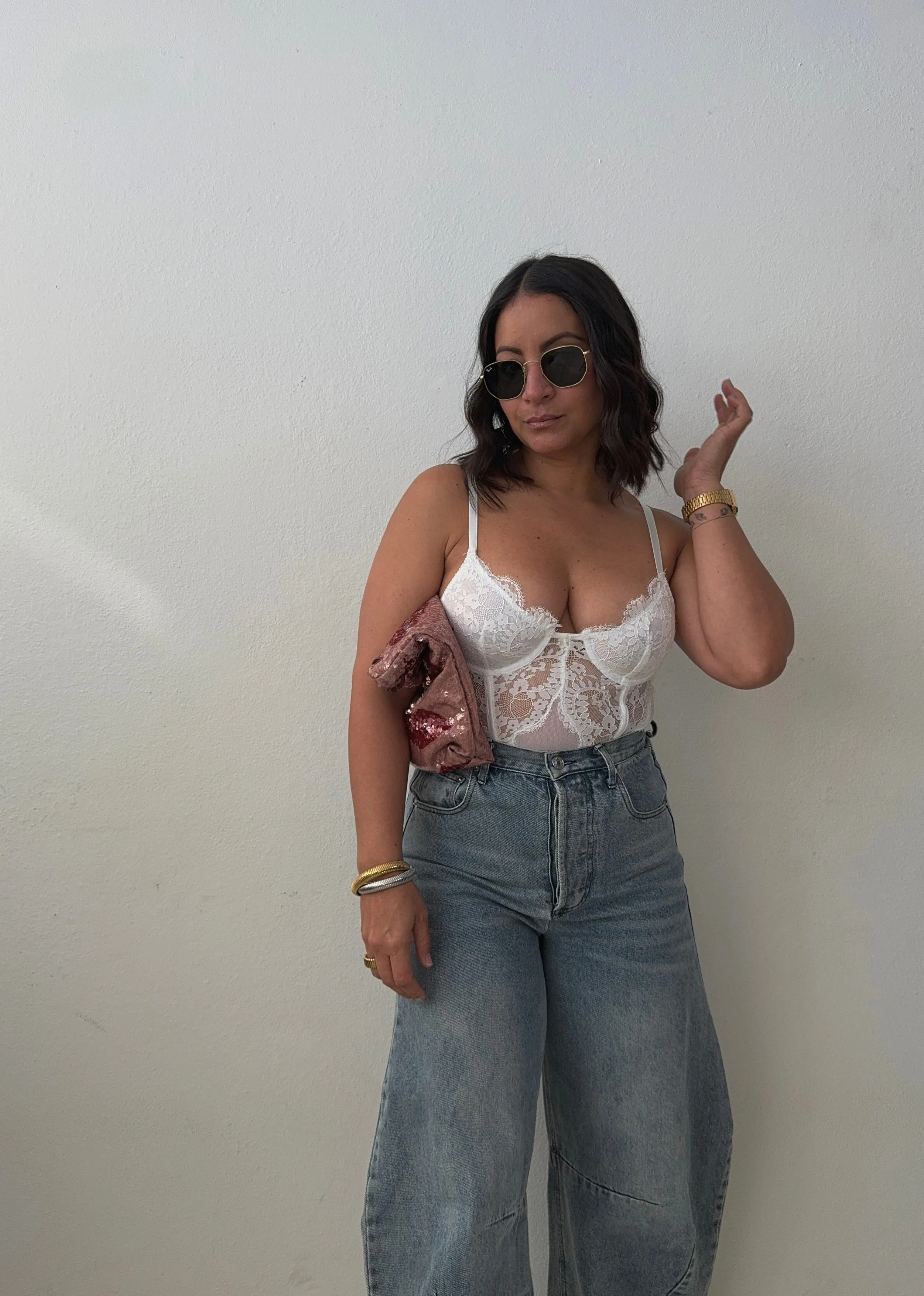 Lace White Bodysuit