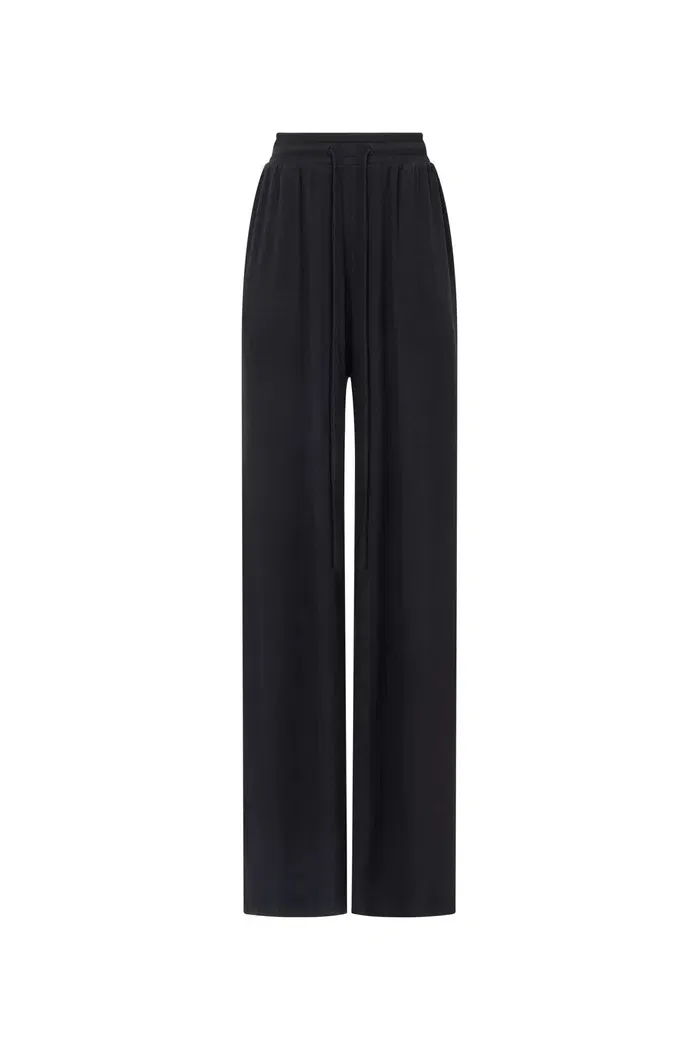 Lara Wide Leg Comfy Pants in Modal-Acetate Knit