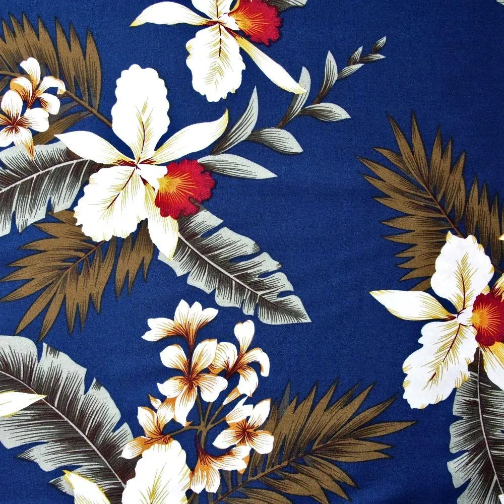 Majestic Blue Lady's Hawaiian Sleeveless Blouse