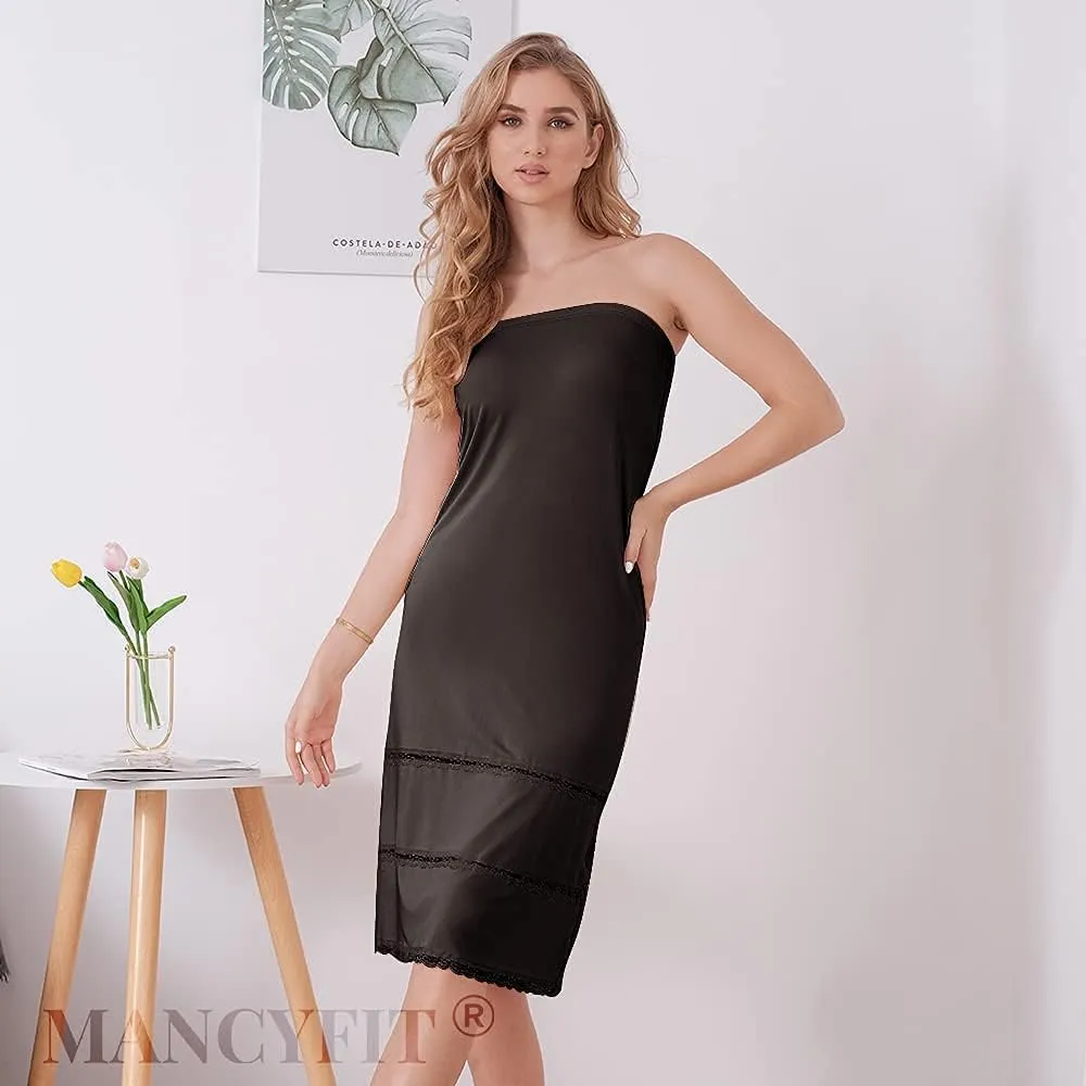 MANCYFIT Women's Tube Top Dress Slip Sleeveless Underdress Invisible Straps