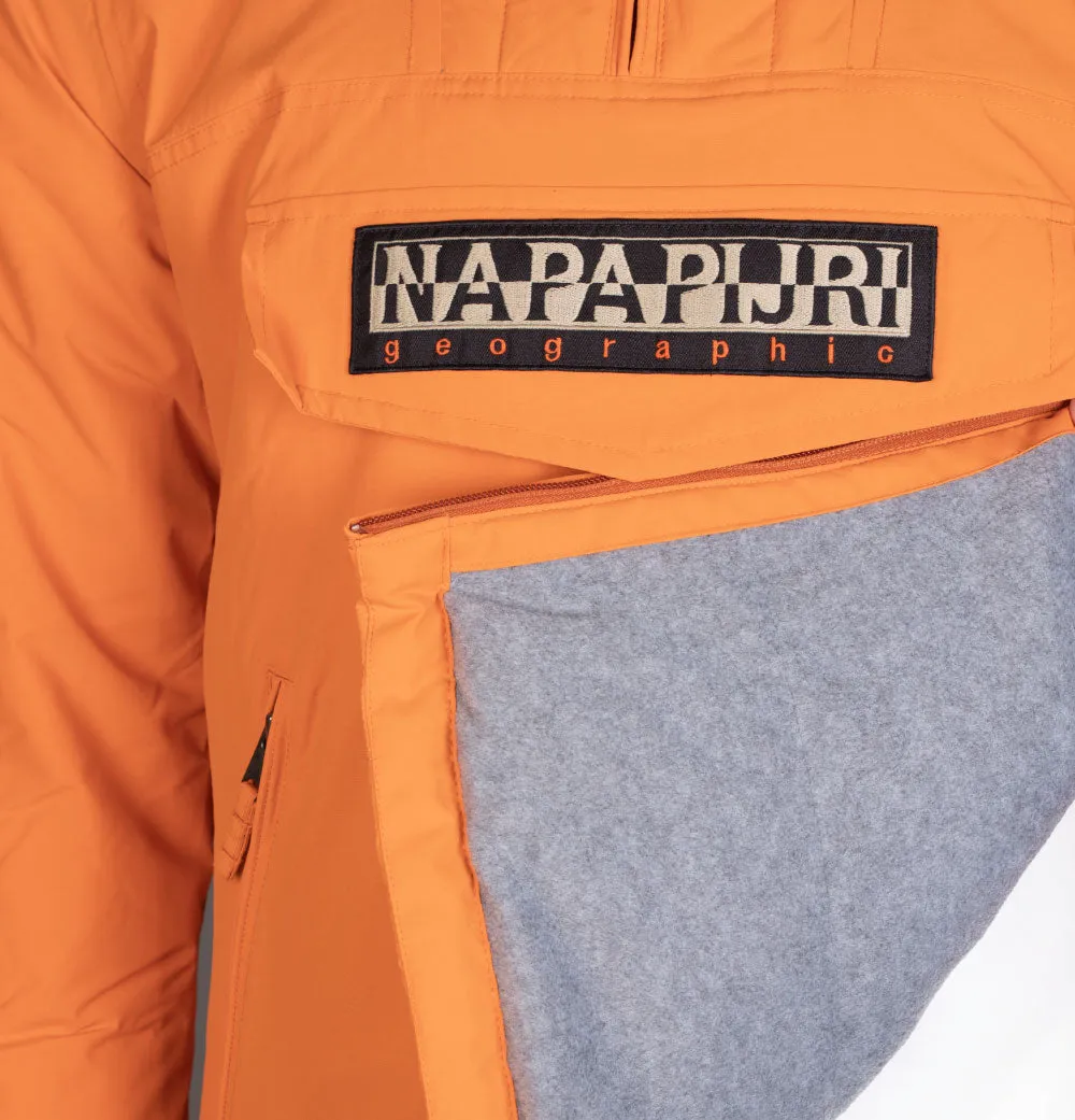 Napapijri Rainforest Pocket Winter Anorak Jacket Orange