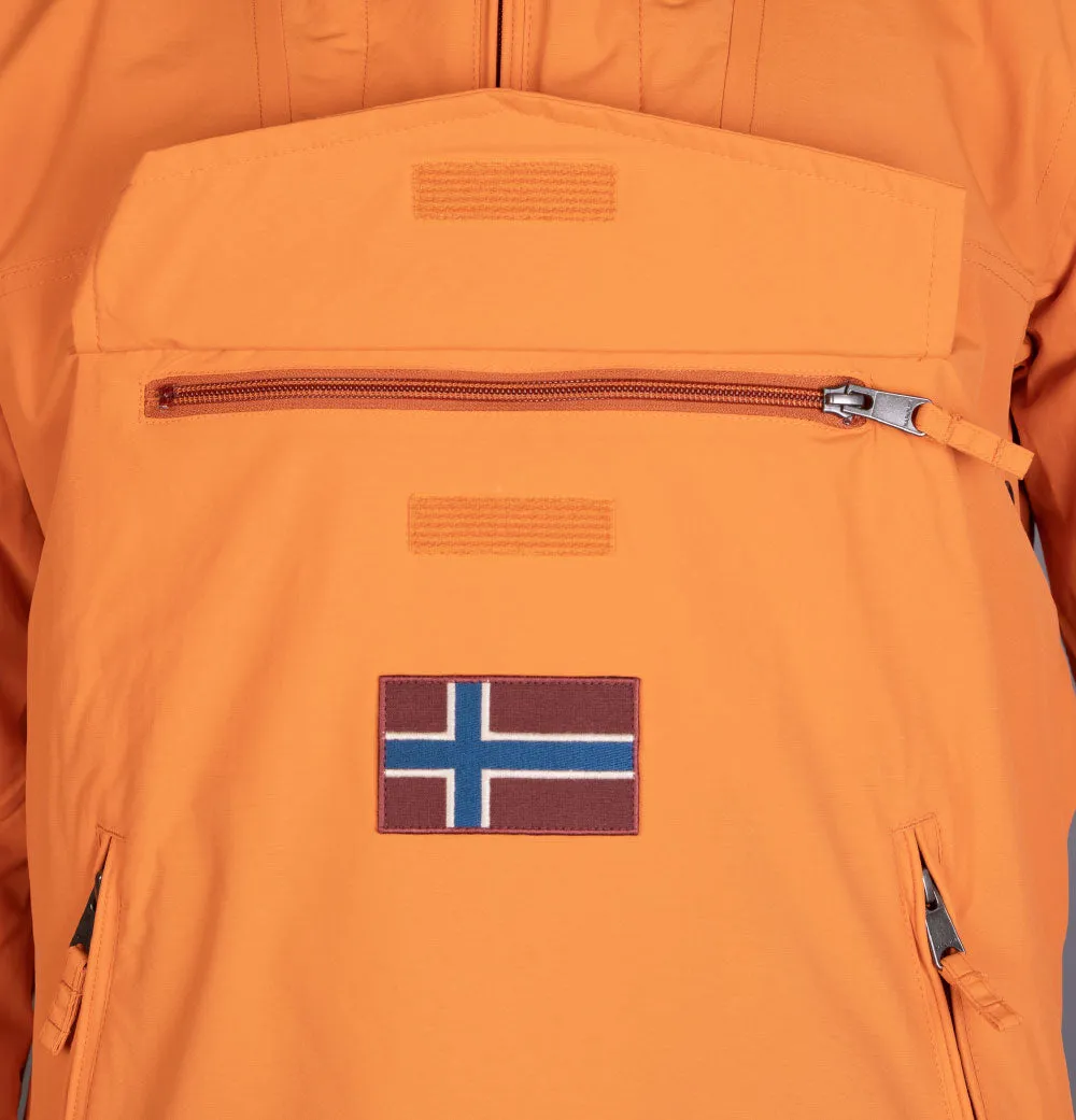 Napapijri Rainforest Pocket Winter Anorak Jacket Orange
