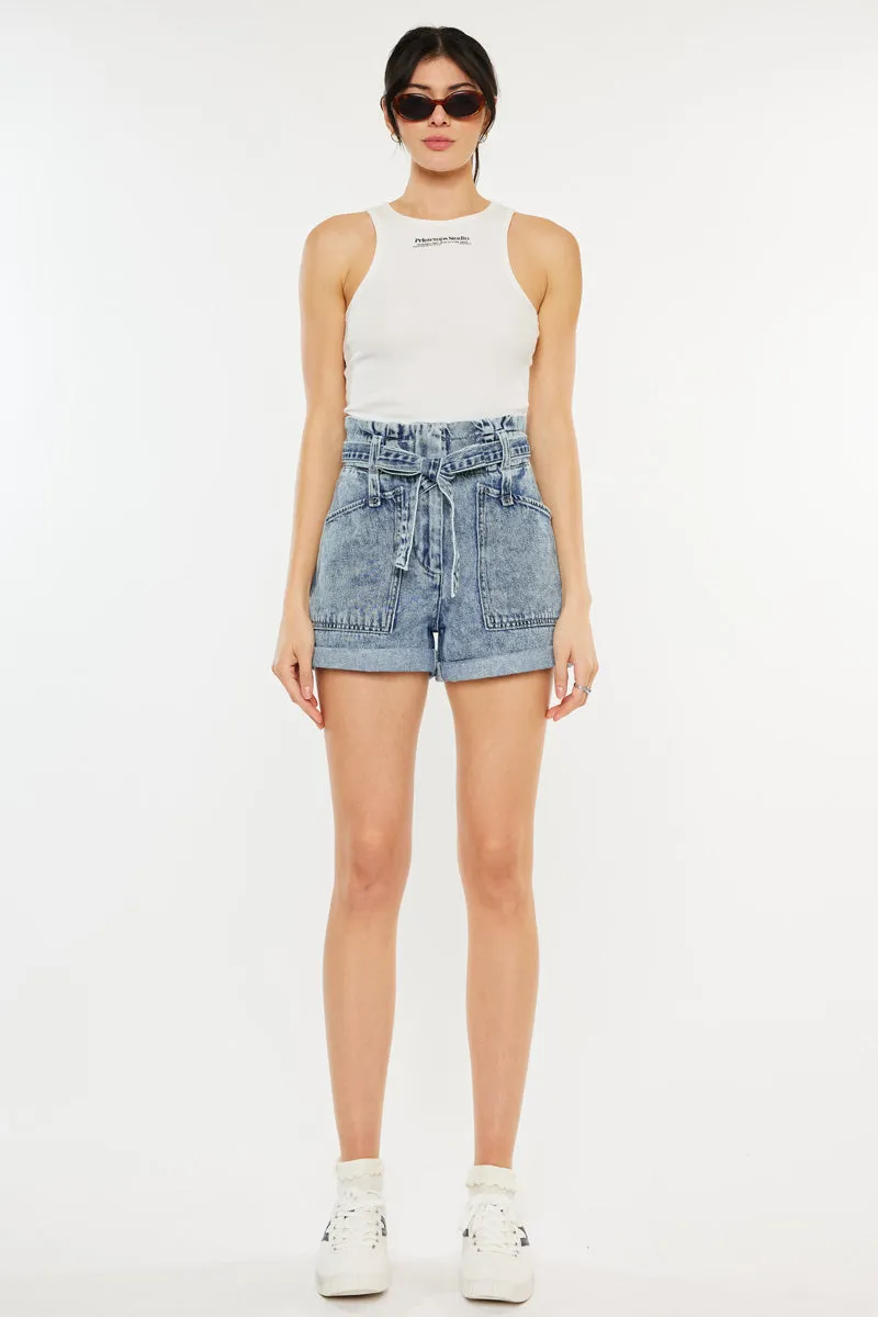 Nieve Ultra High Rise PaperBag Shorts