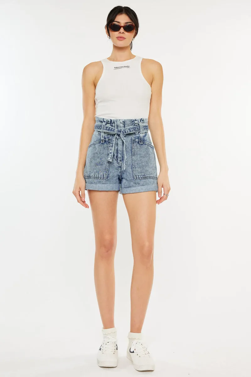Nieve Ultra High Rise PaperBag Shorts